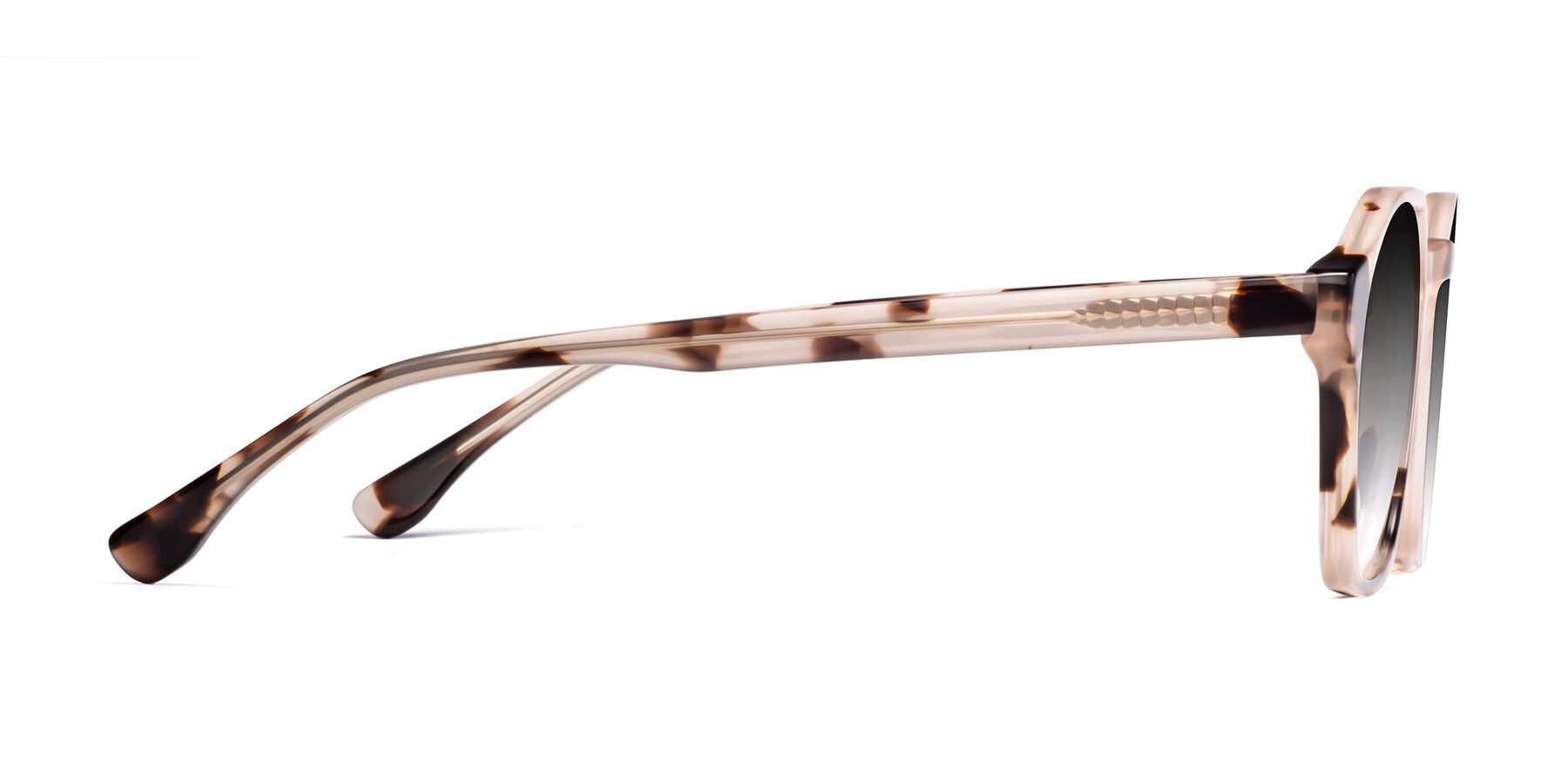 Side of Stoltz in Leopard-Print with Gray Gradient Lenses
