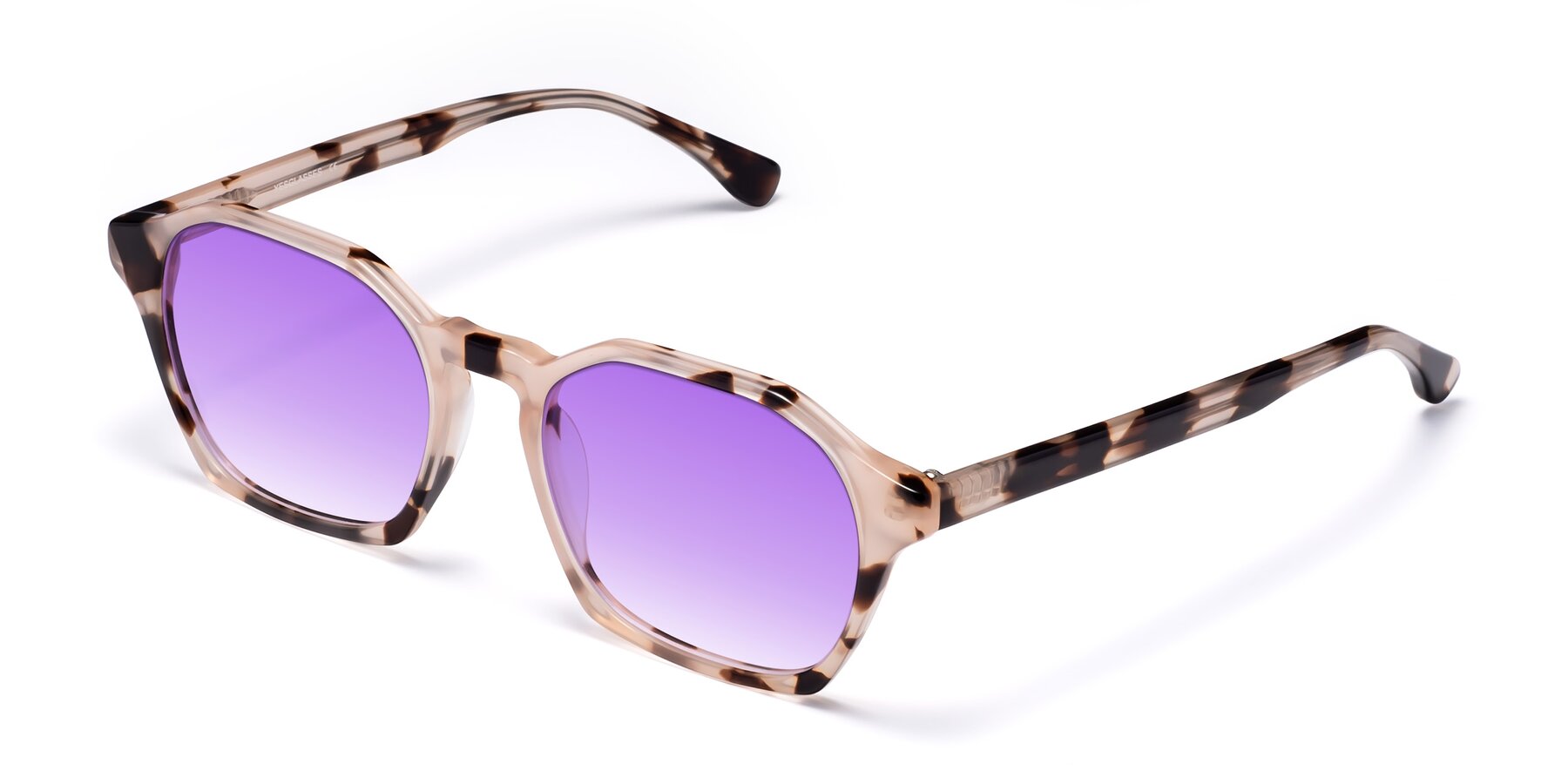 Angle of Stoltz in Leopard-Print with Purple Gradient Lenses