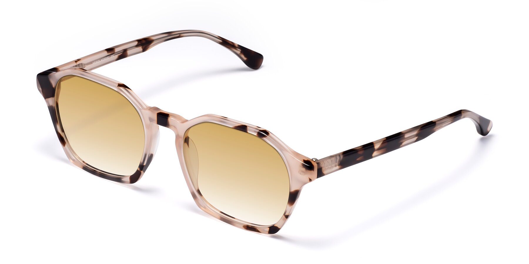 Angle of Stoltz in Leopard-Print with Champagne Gradient Lenses