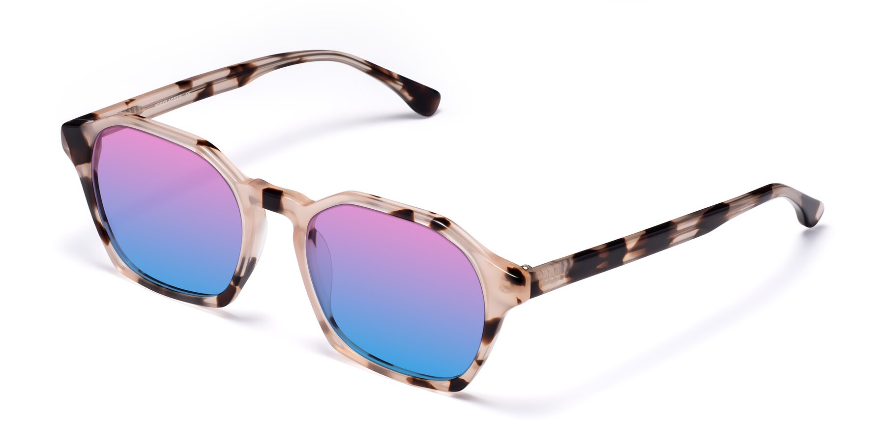 Angle of Stoltz in Leopard-Print with Pink / Blue Gradient Lenses