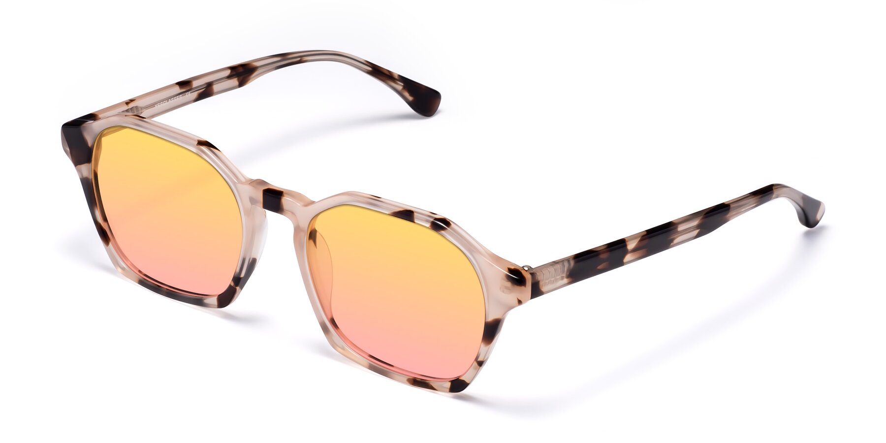 Angle of Stoltz in Leopard-Print with Yellow / Pink Gradient Lenses