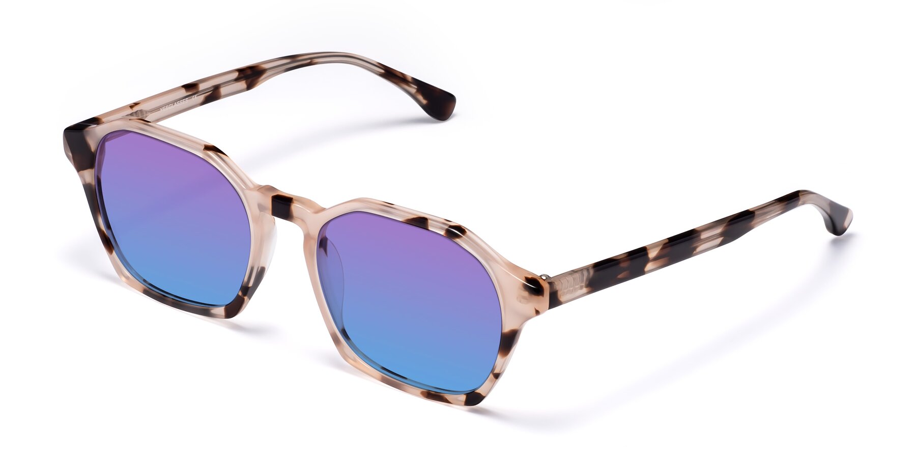 Angle of Stoltz in Leopard-Print with Purple / Blue Gradient Lenses