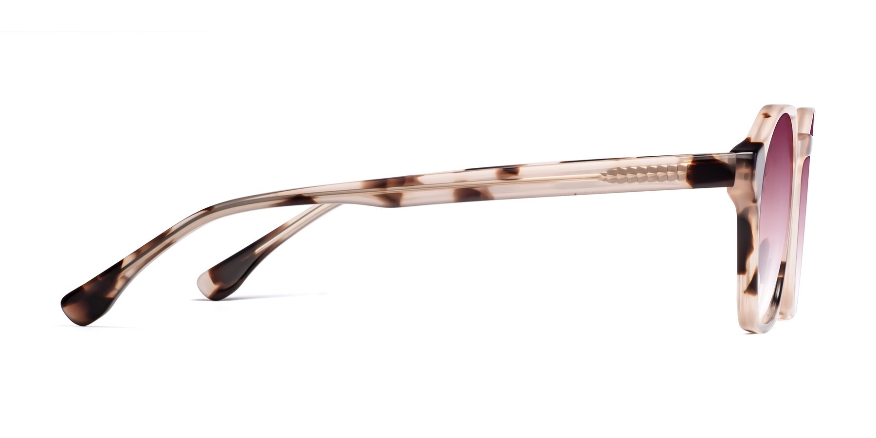 Side of Stoltz in Ivory Tortoise with Wine Gradient Lenses