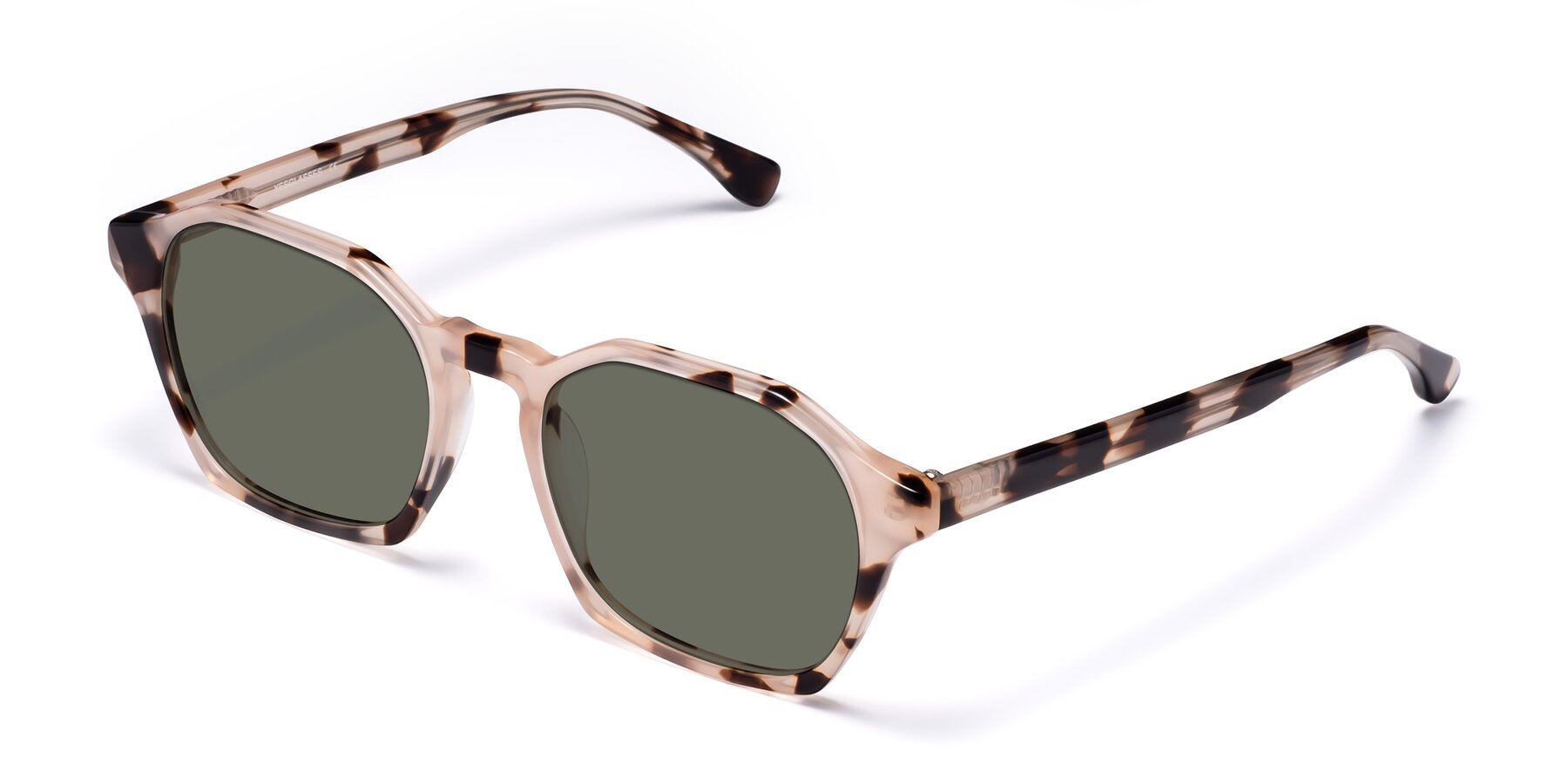 Angle of Stoltz in Leopard-Print with Gray Polarized Lenses