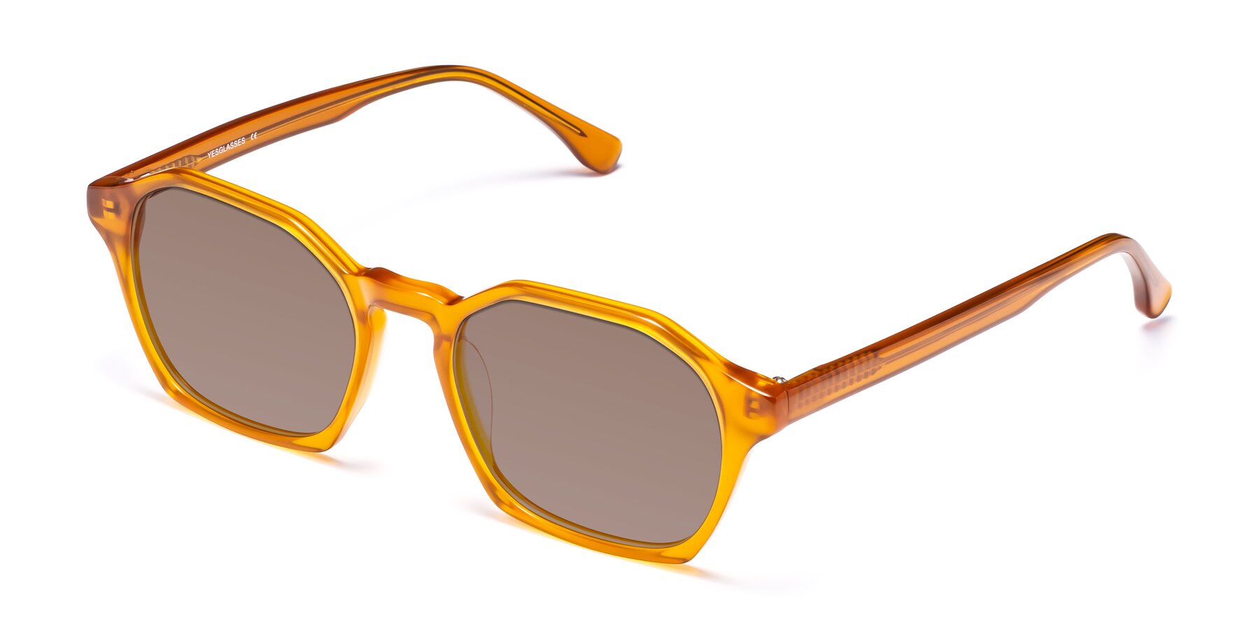 Angle of Stoltz in Brown with Medium Brown Tinted Lenses