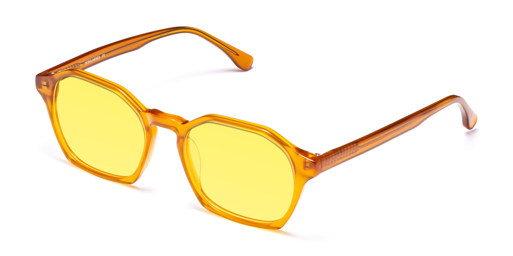 Angle of Stoltz in Brown with Medium Yellow Tinted Lenses