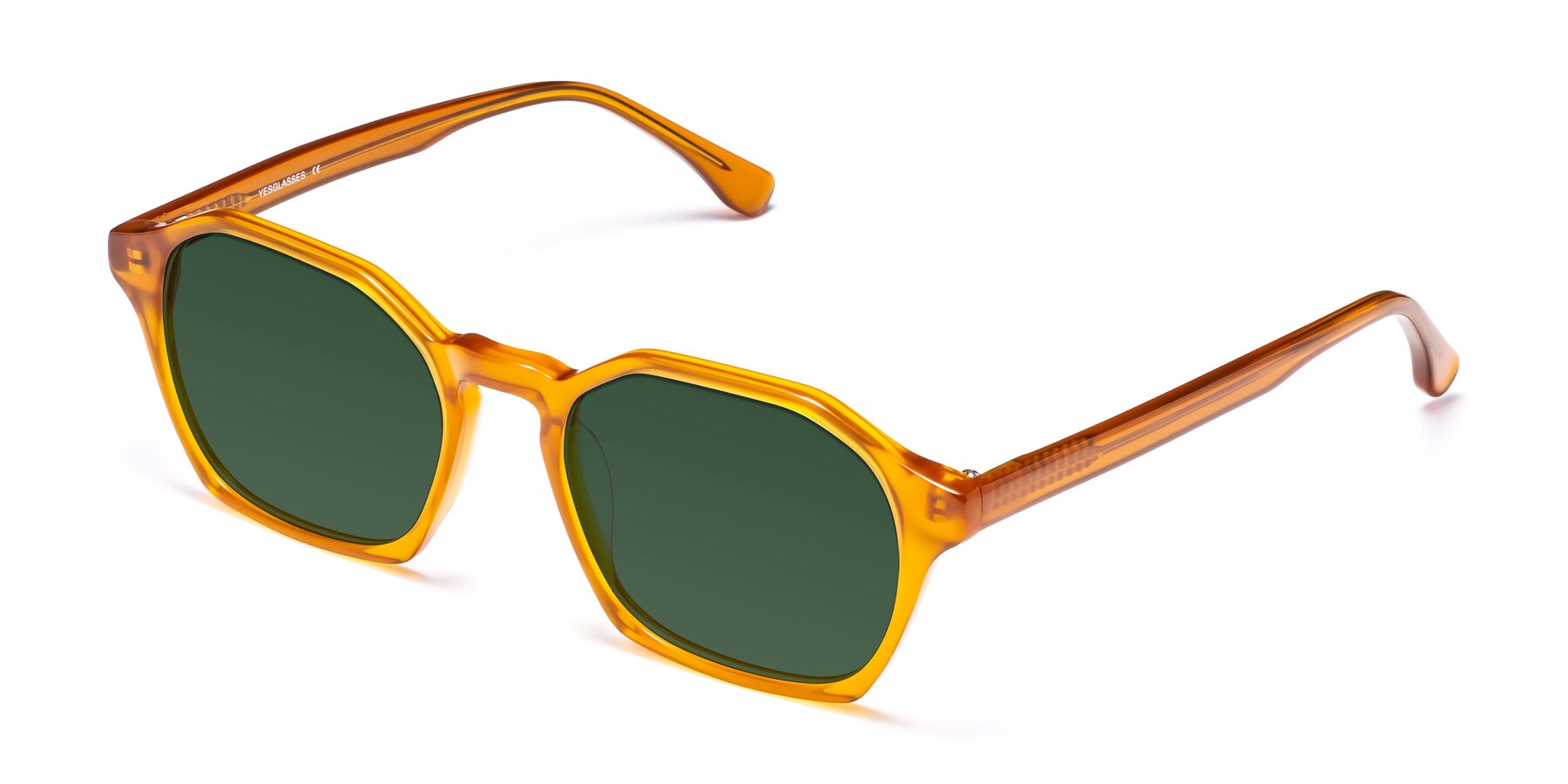 Angle of Stoltz in Brown with Green Tinted Lenses
