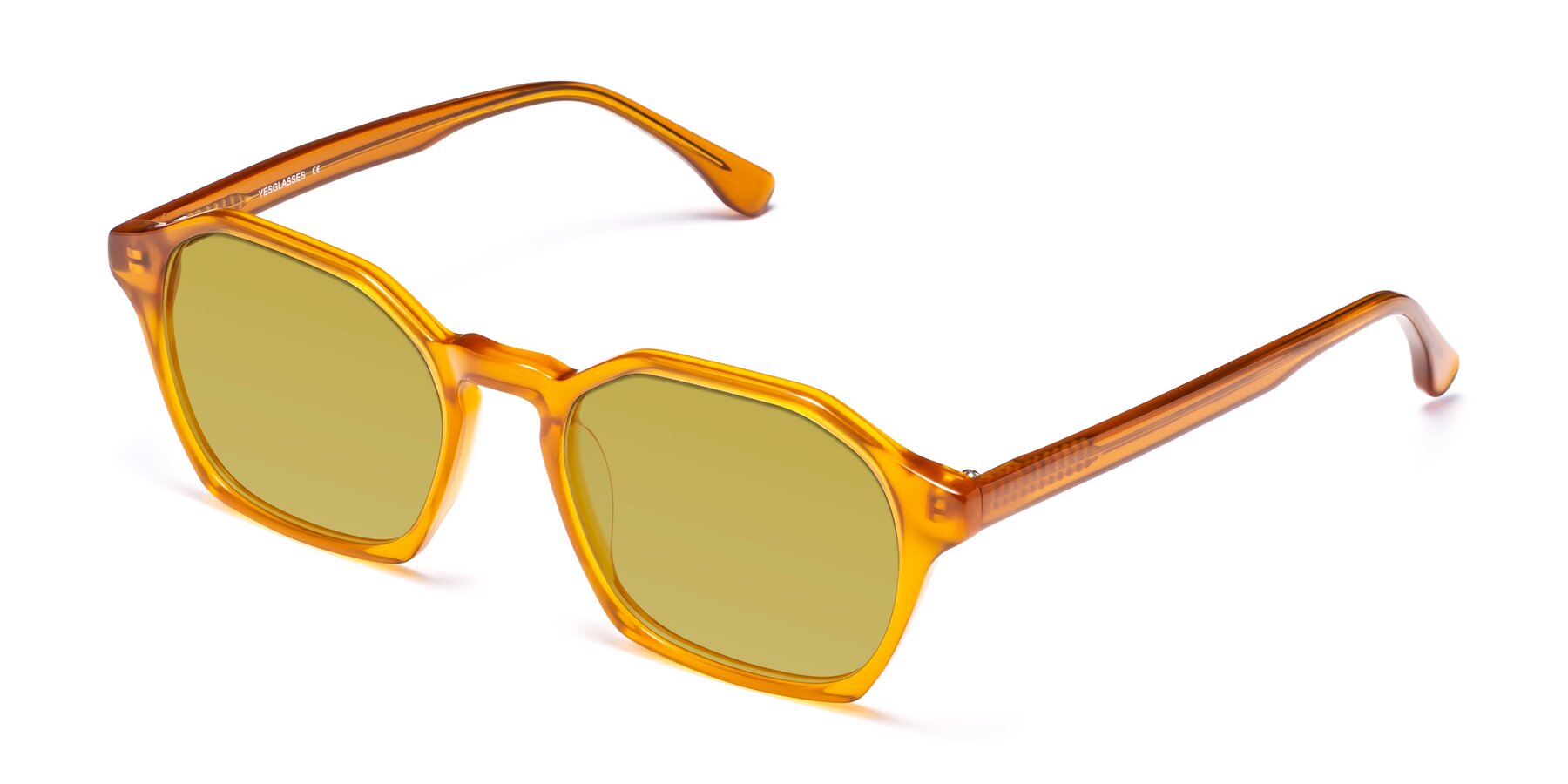 Angle of Stoltz in Brown with Champagne Tinted Lenses