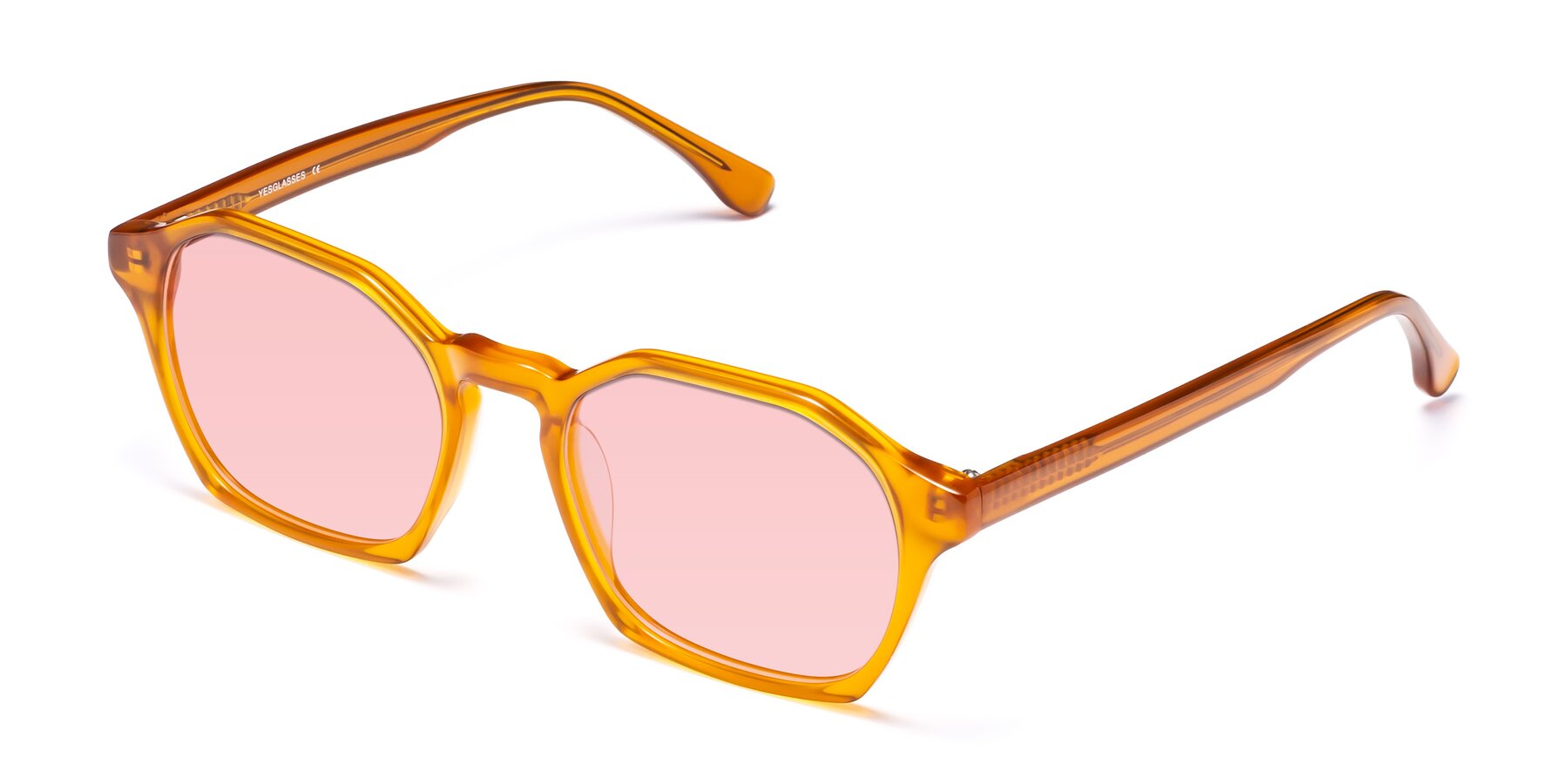 Angle of Stoltz in Brown with Light Garnet Tinted Lenses