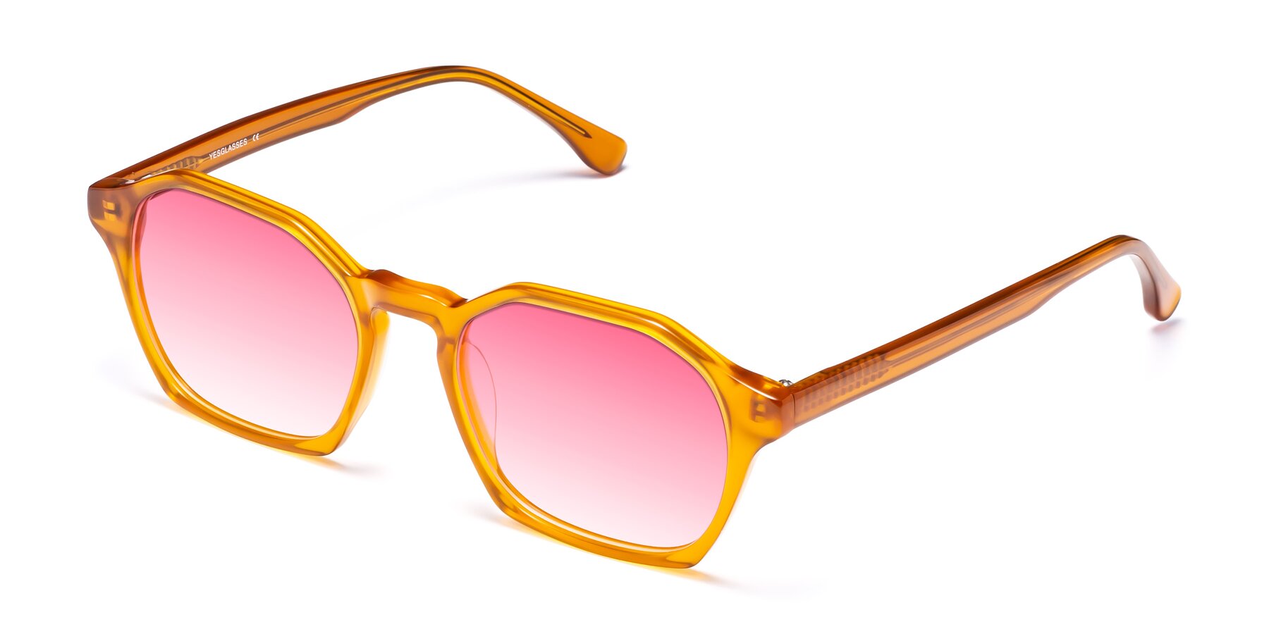 Angle of Stoltz in Brown with Pink Gradient Lenses