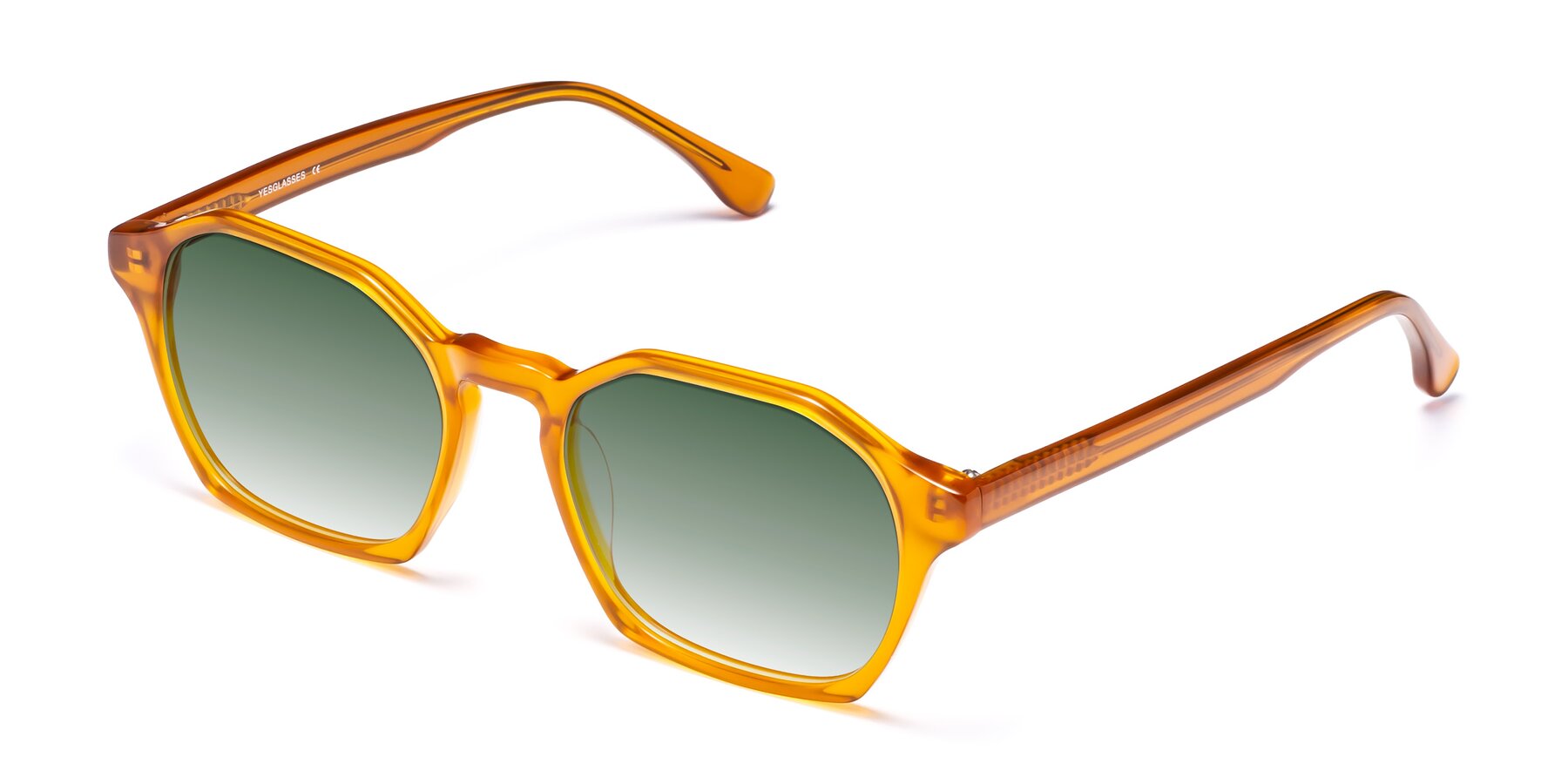 Angle of Stoltz in Brown with Green Gradient Lenses