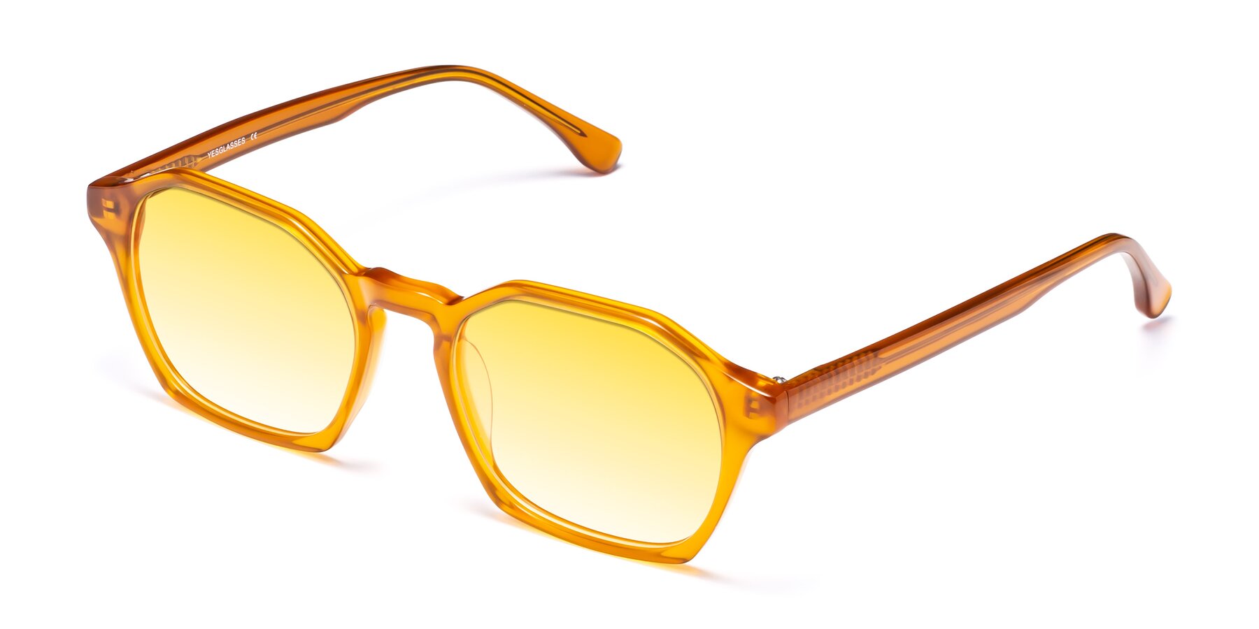 Angle of Stoltz in Brown with Yellow Gradient Lenses