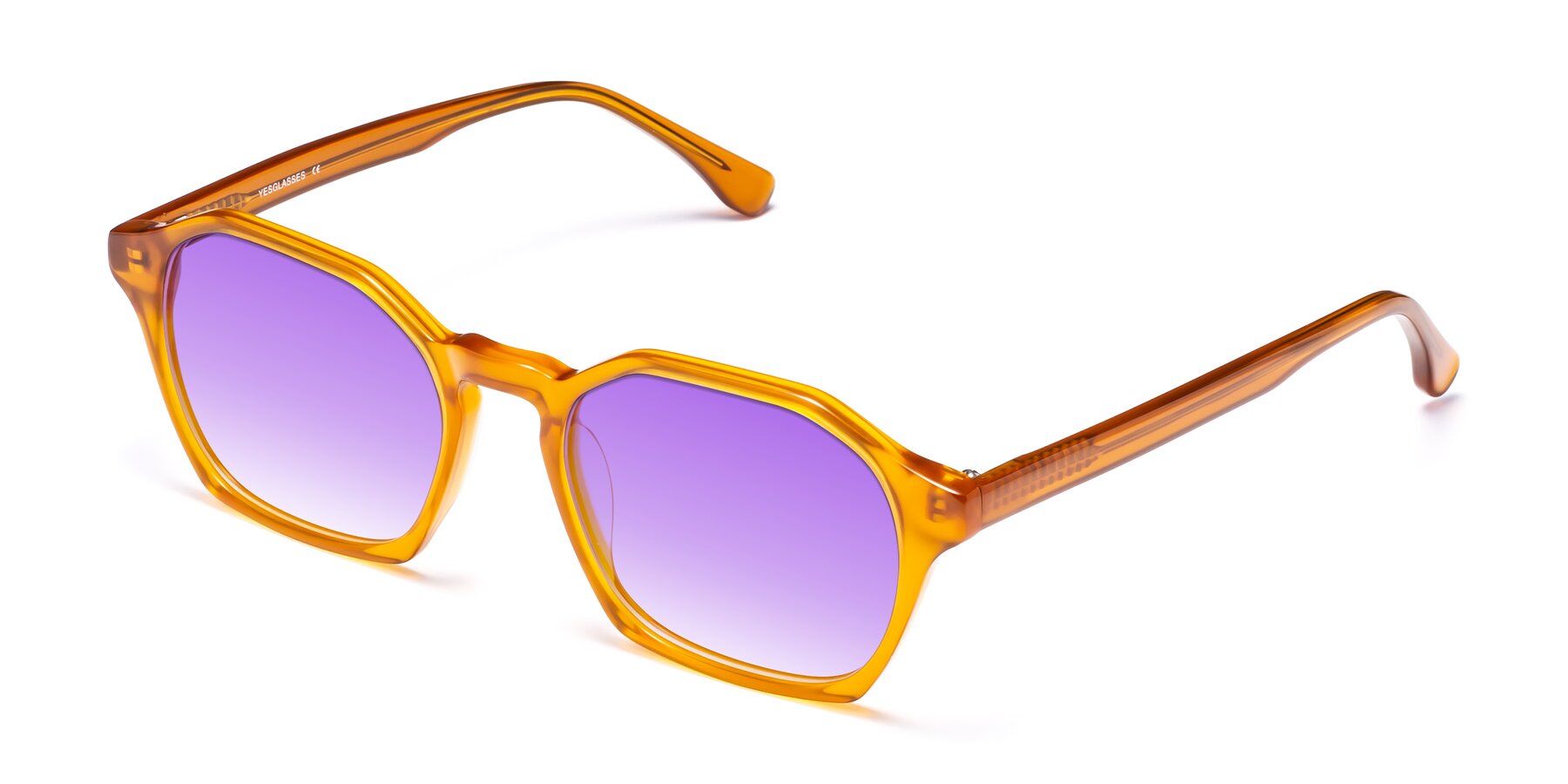 Angle of Stoltz in Brown with Purple Gradient Lenses