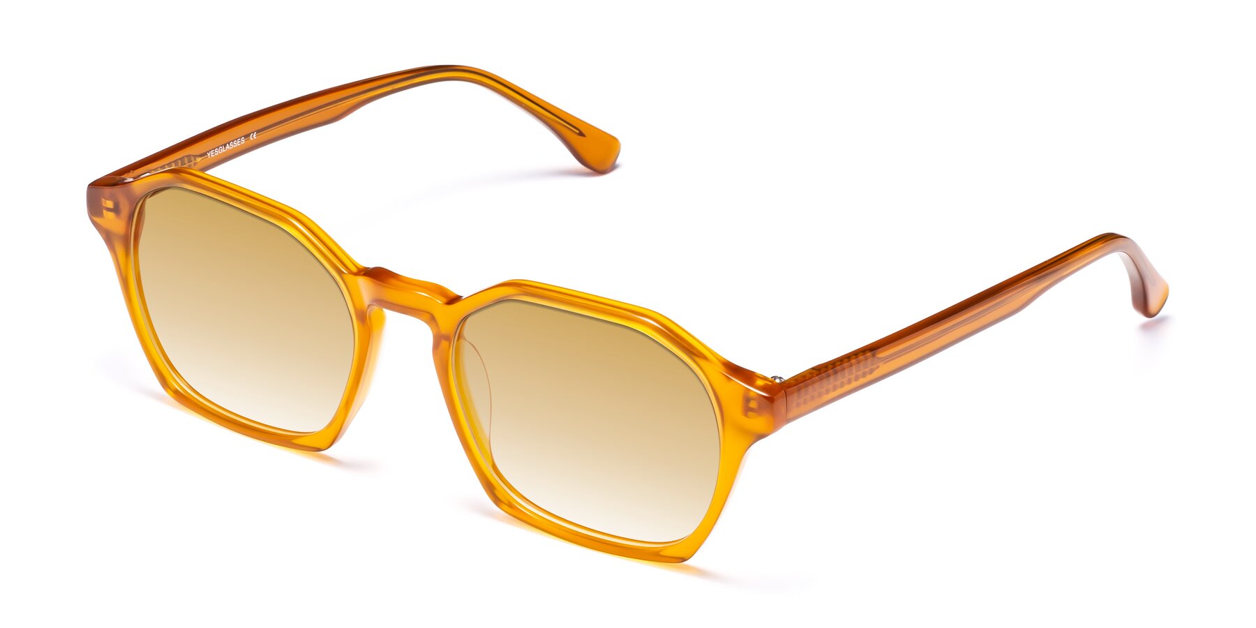 Angle of Stoltz in Brown with Champagne Gradient Lenses