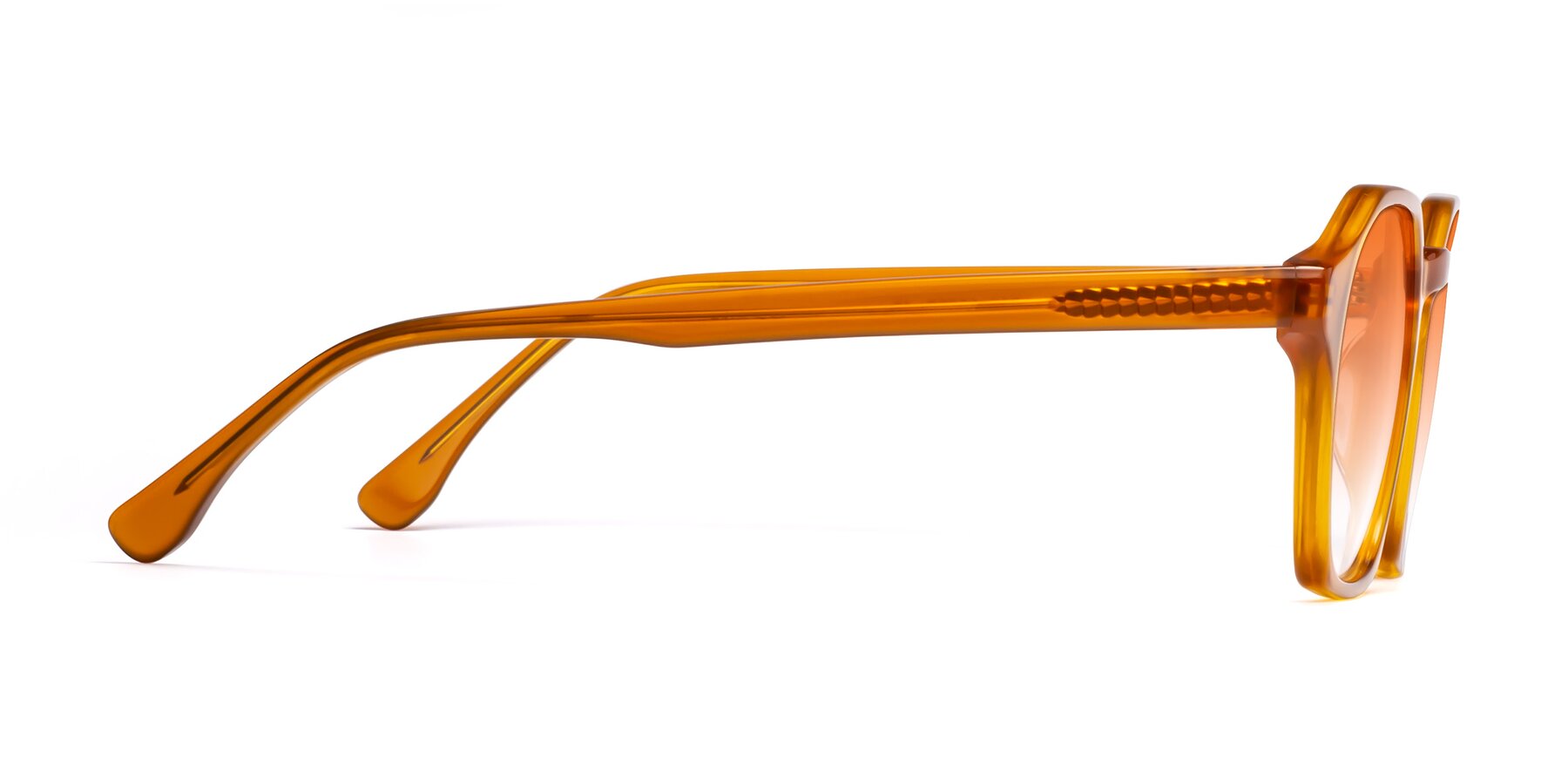 Side of Stoltz in Brown with Orange Gradient Lenses