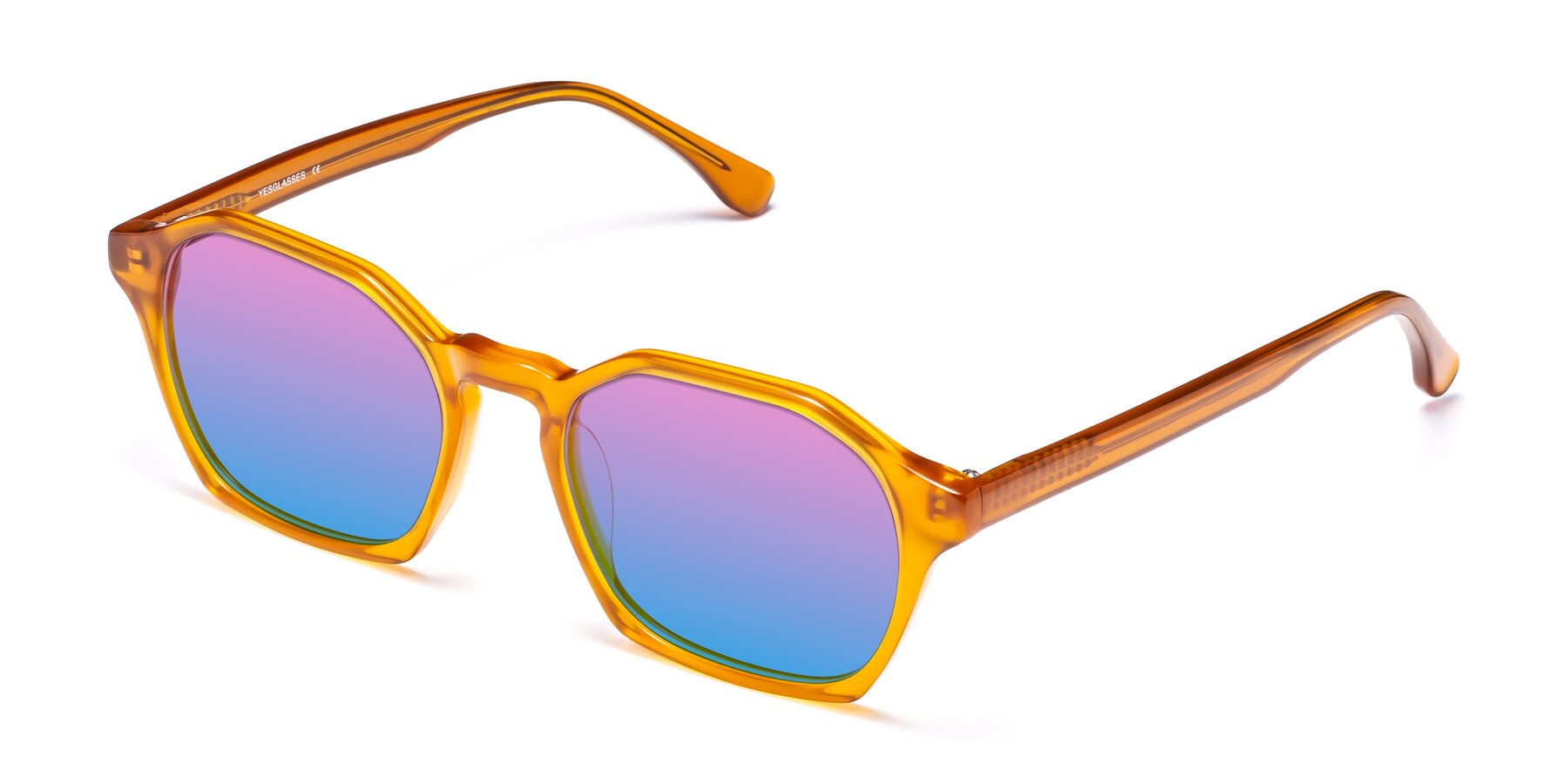 Angle of Stoltz in Brown with Pink / Blue Gradient Lenses