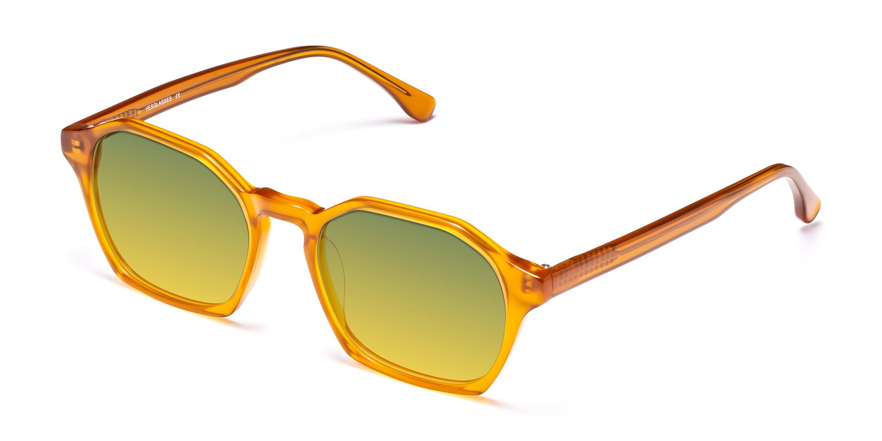 Angle of Stoltz in Brown with Green / Yellow Gradient Lenses