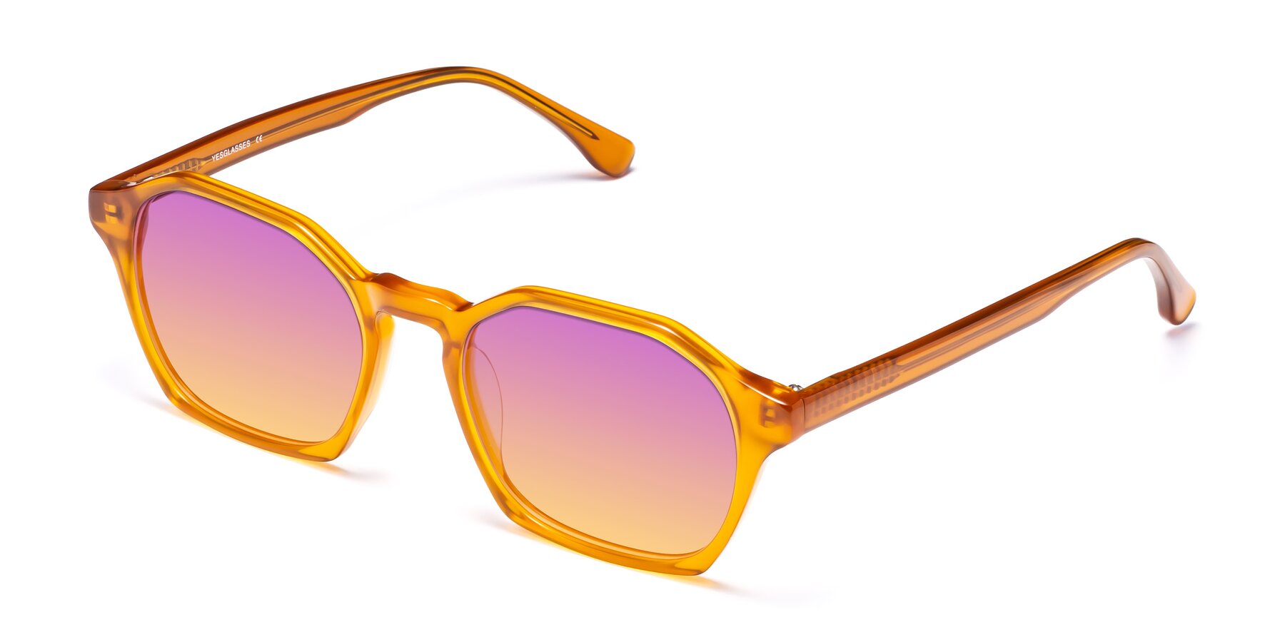 Angle of Stoltz in Brown with Purple / Yellow Gradient Lenses