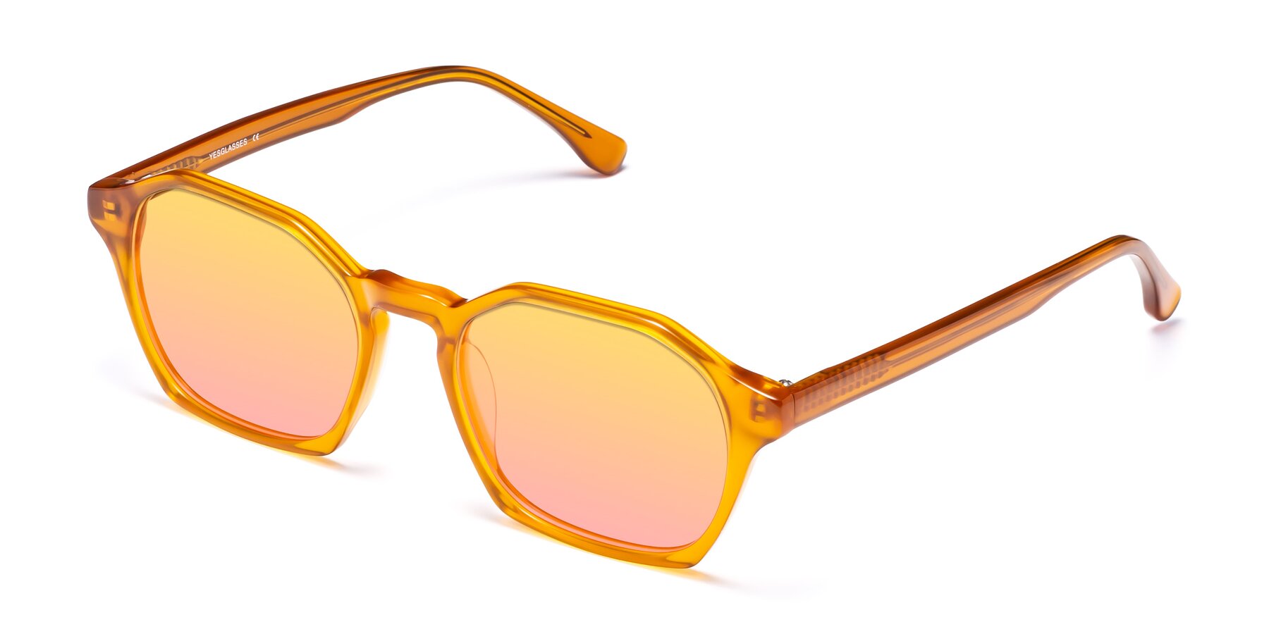 Angle of Stoltz in Brown with Yellow / Pink Gradient Lenses