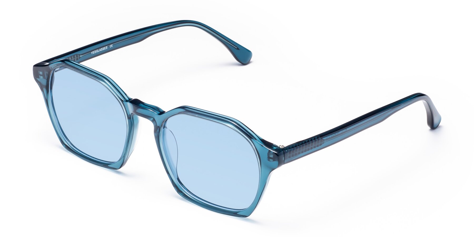 Angle of Stoltz in Ink Blue with Light Blue Tinted Lenses