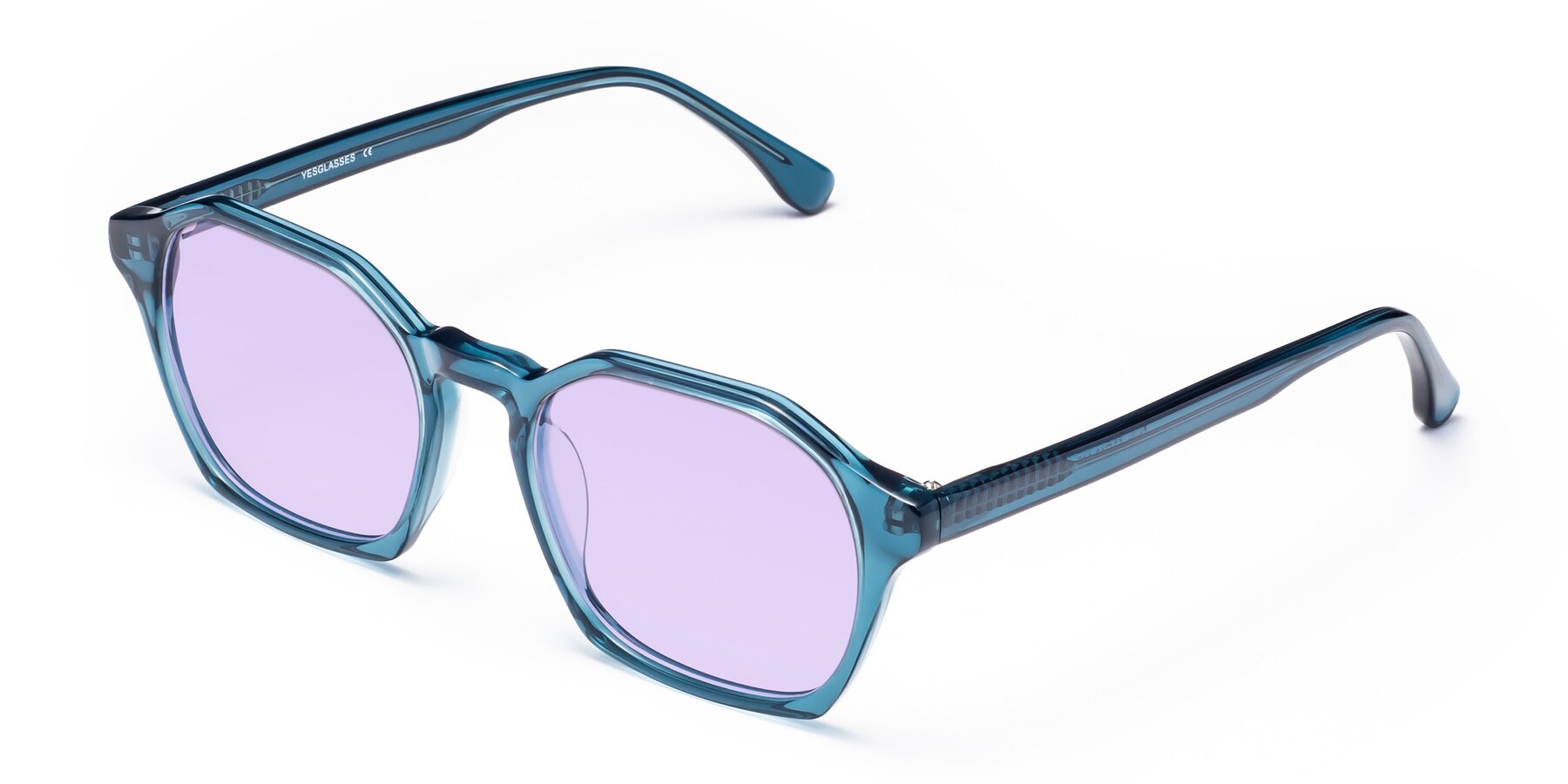 Angle of Stoltz in Ink Blue with Light Purple Tinted Lenses