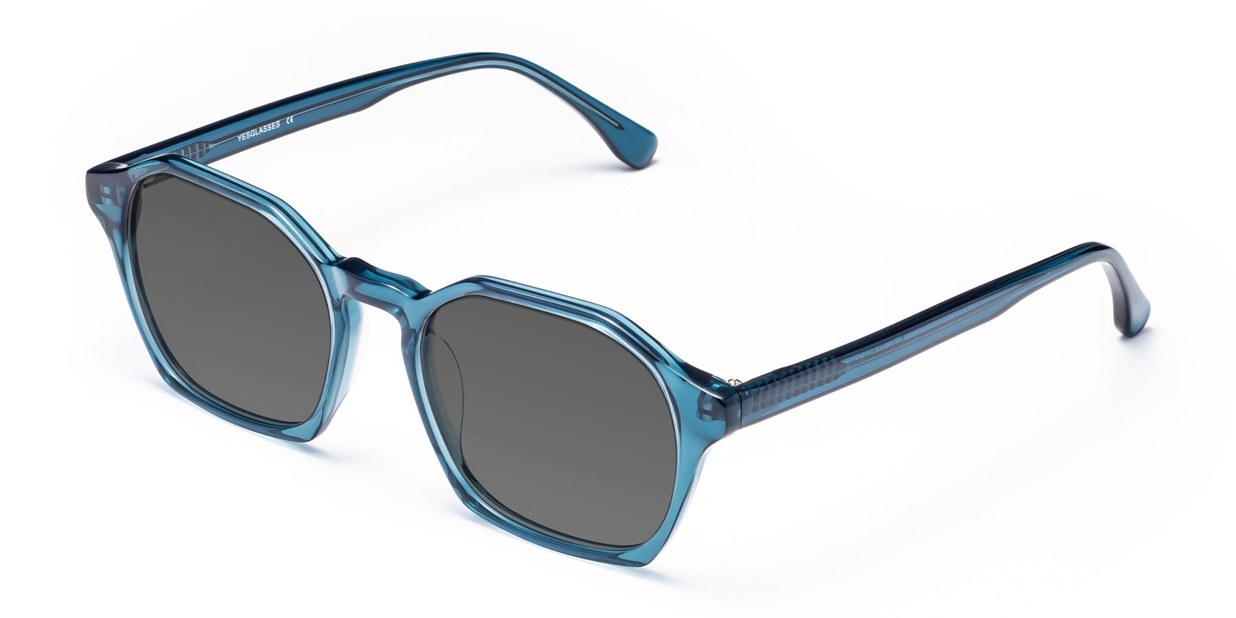 Angle of Stoltz in Ink Blue with Medium Gray Tinted Lenses