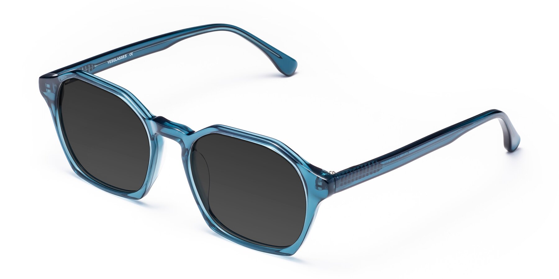 Angle of Stoltz in Ink Blue with Gray Tinted Lenses