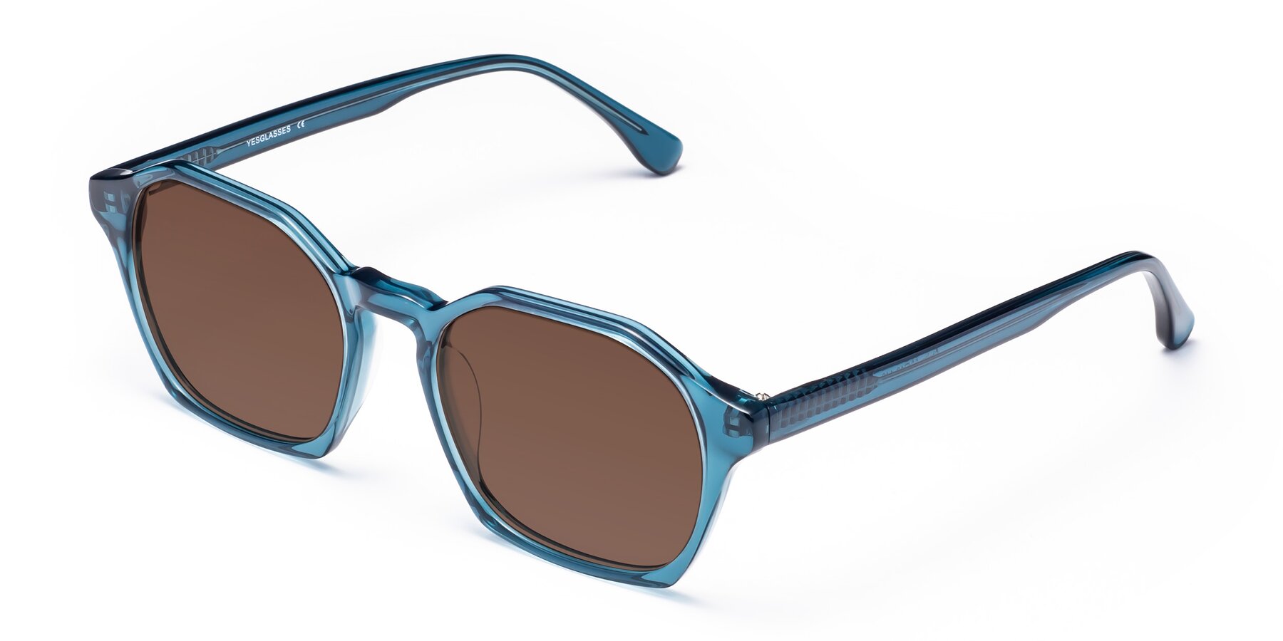 Angle of Stoltz in Ink Blue with Brown Tinted Lenses
