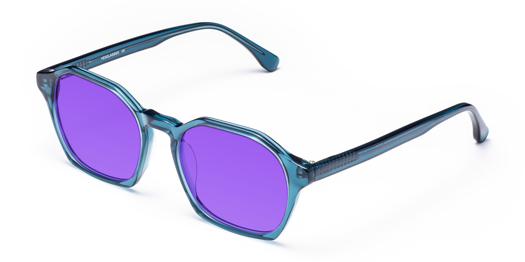 Angle of Stoltz in Ink Blue with Purple Tinted Lenses