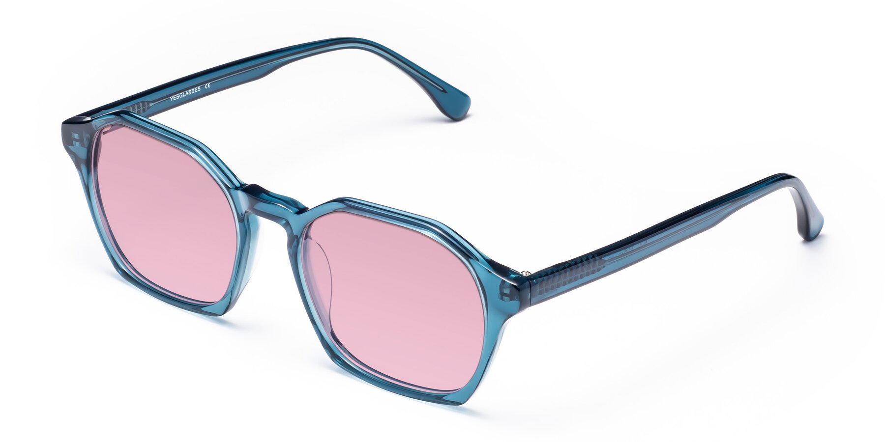 Angle of Stoltz in Ink Blue with Light Wine Tinted Lenses