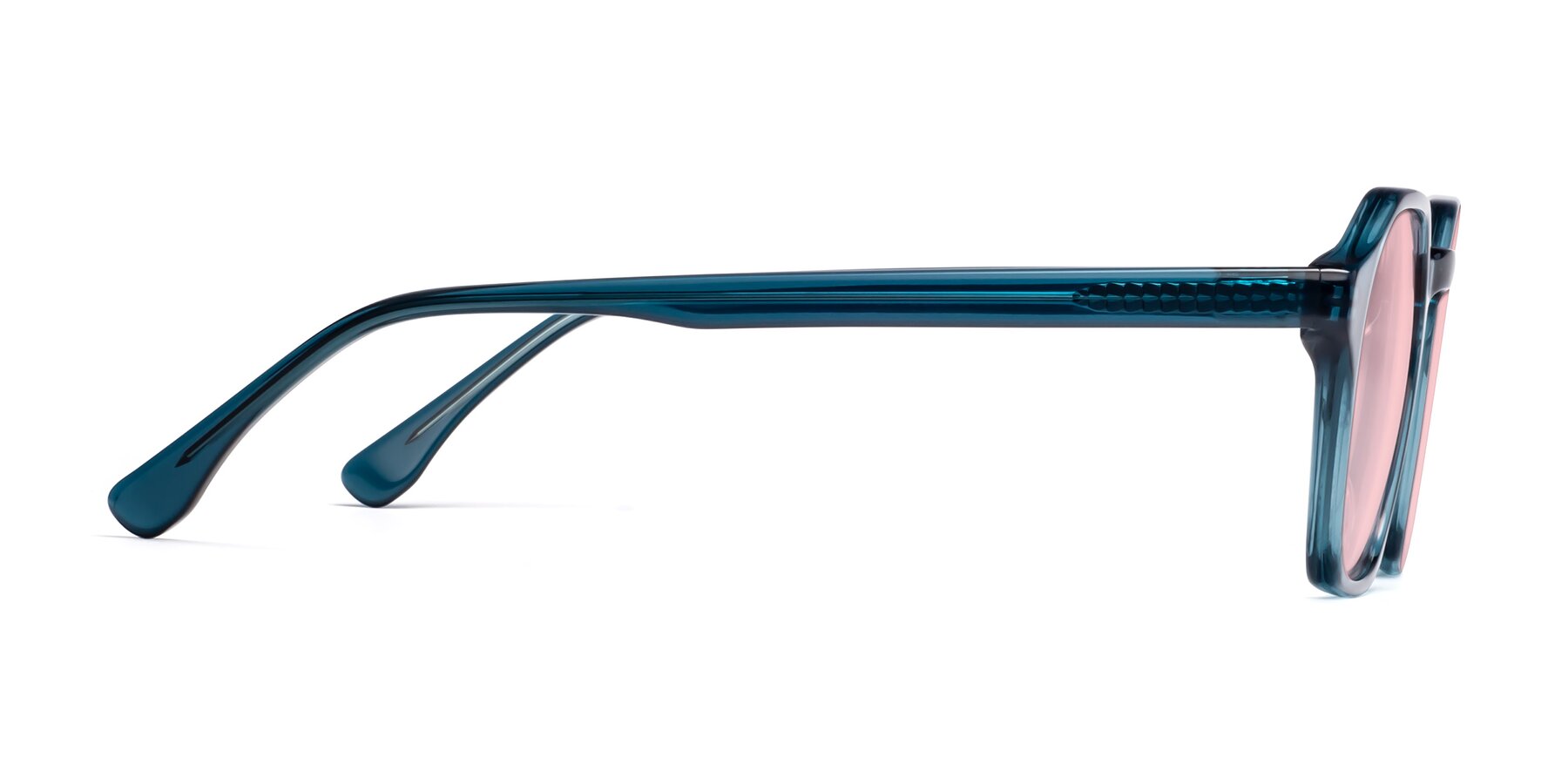 Side of Stoltz in Ink Blue with Light Garnet Tinted Lenses