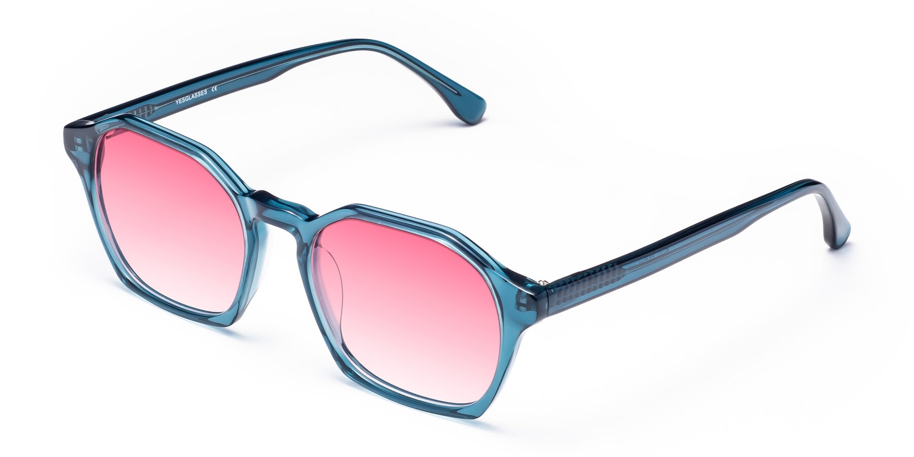Angle of Stoltz in Ink Blue with Pink Gradient Lenses