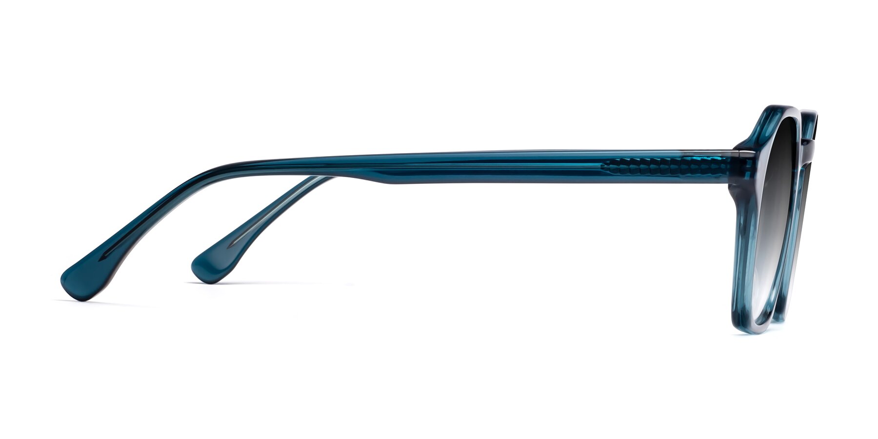 Side of Stoltz in Ink Blue with Gray Gradient Lenses