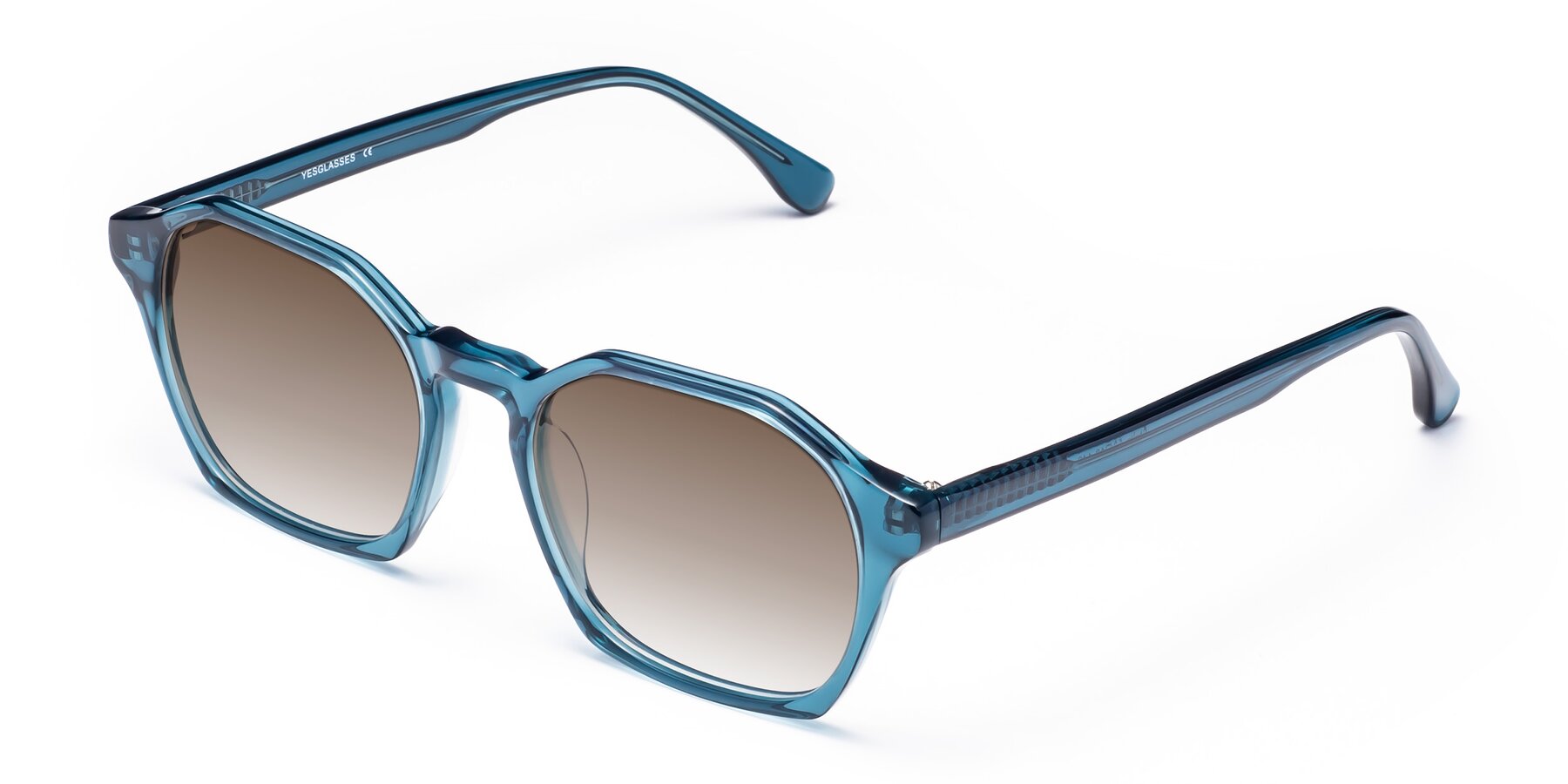 Angle of Stoltz in Ink Blue with Brown Gradient Lenses