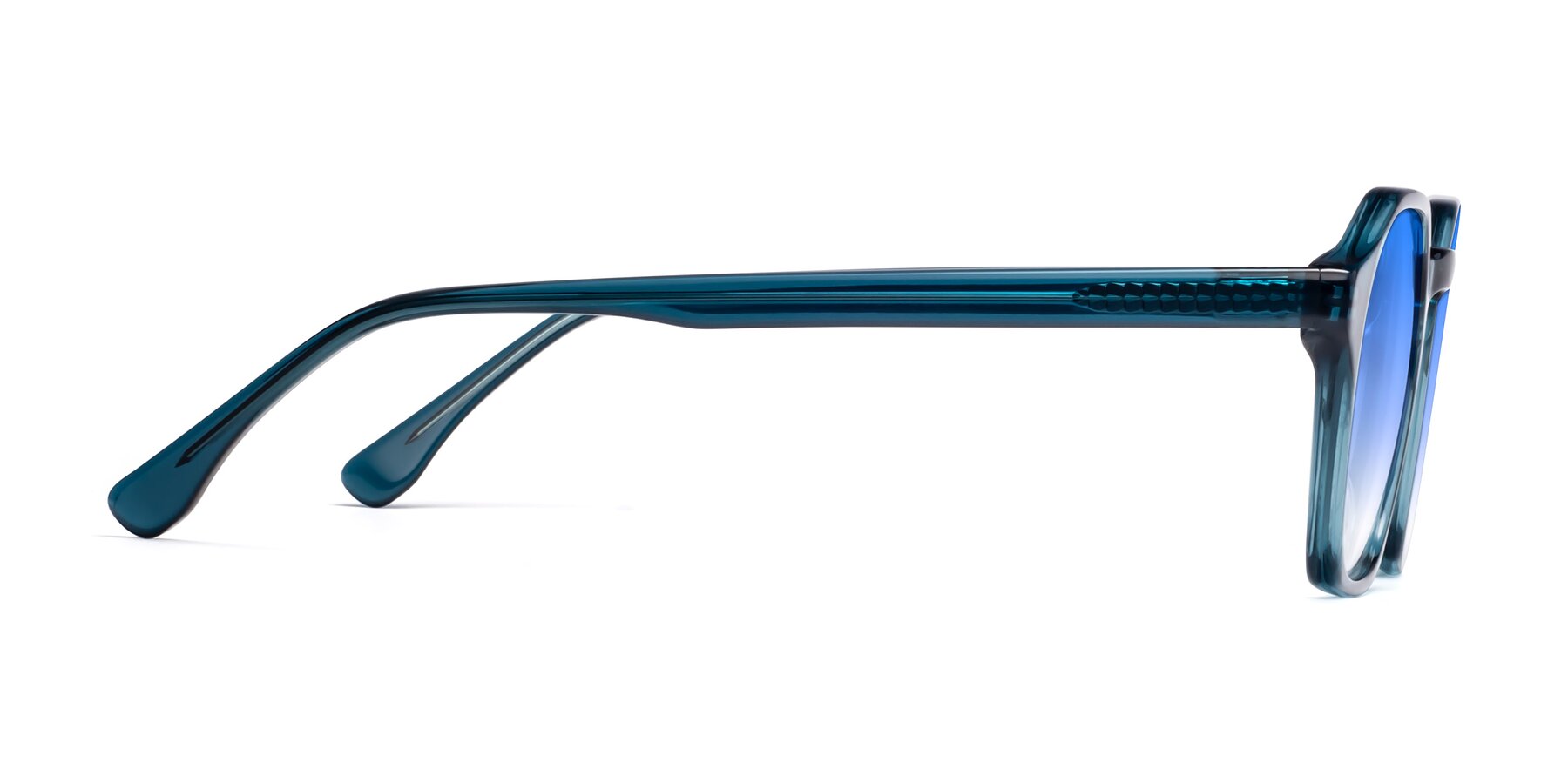 Side of Stoltz in Ink Blue with Blue Gradient Lenses