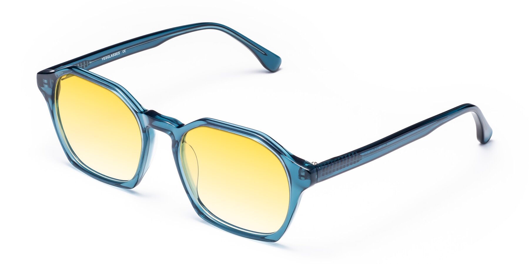 Angle of Stoltz in Ink Blue with Yellow Gradient Lenses