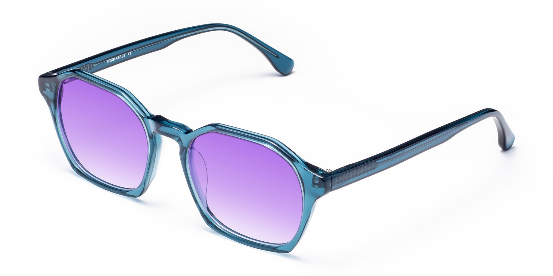 Angle of Stoltz in Ink Blue with Purple Gradient Lenses