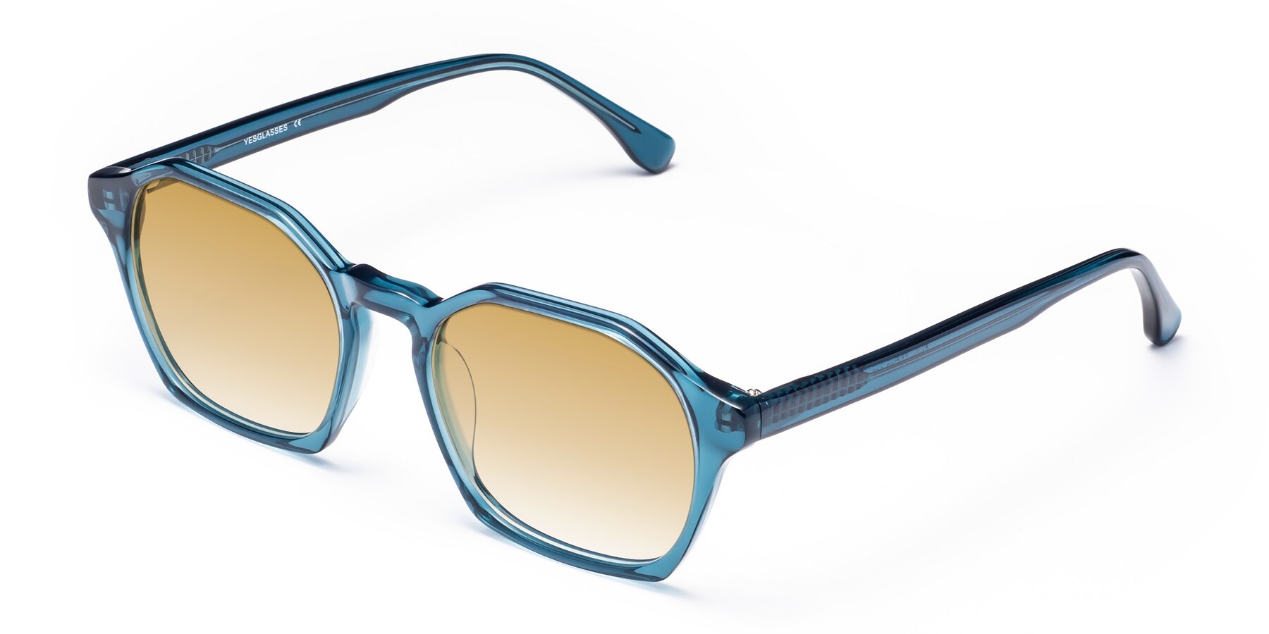 Angle of Stoltz in Ink Blue with Champagne Gradient Lenses