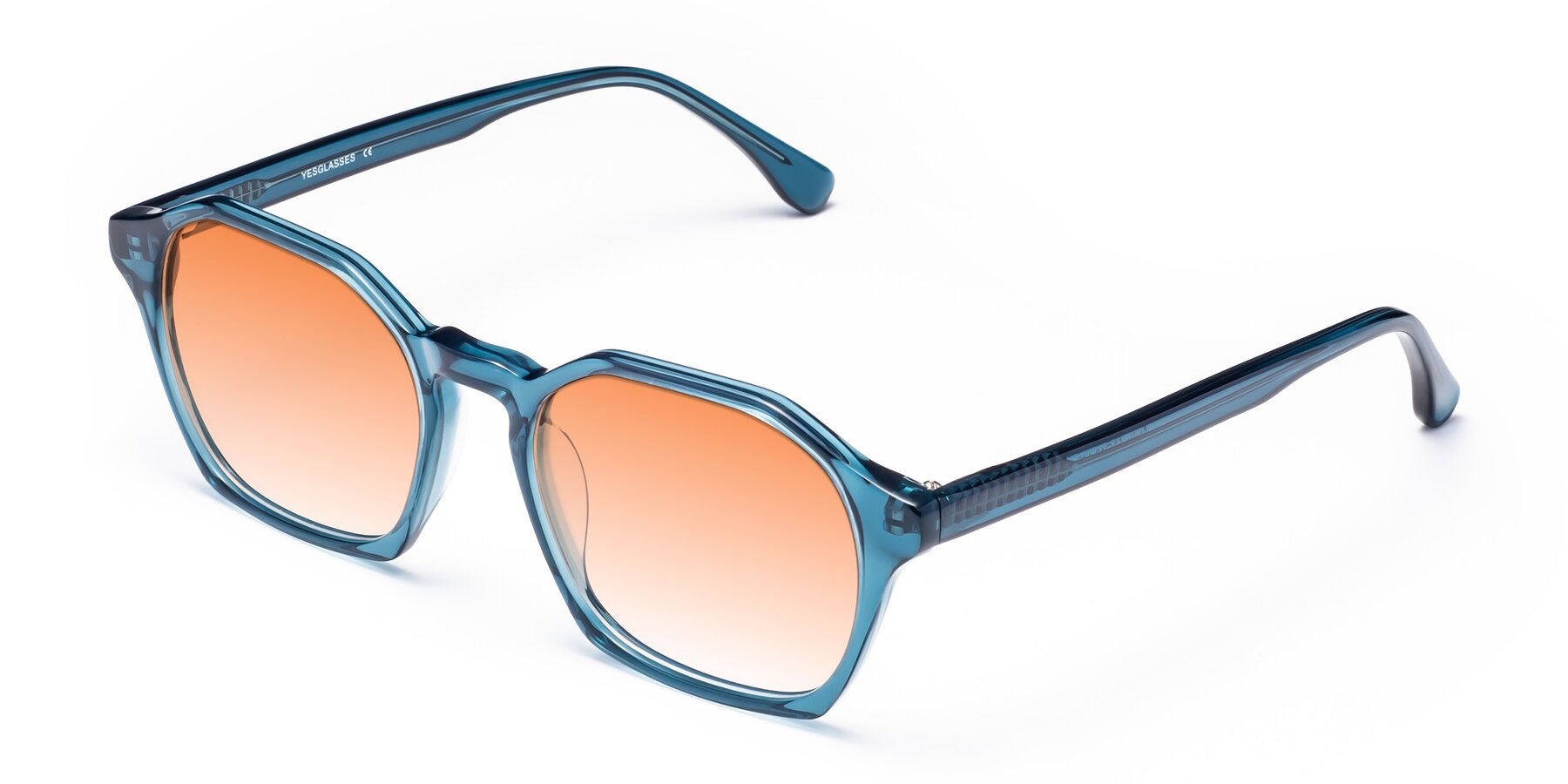 Angle of Stoltz in Ink Blue with Orange Gradient Lenses