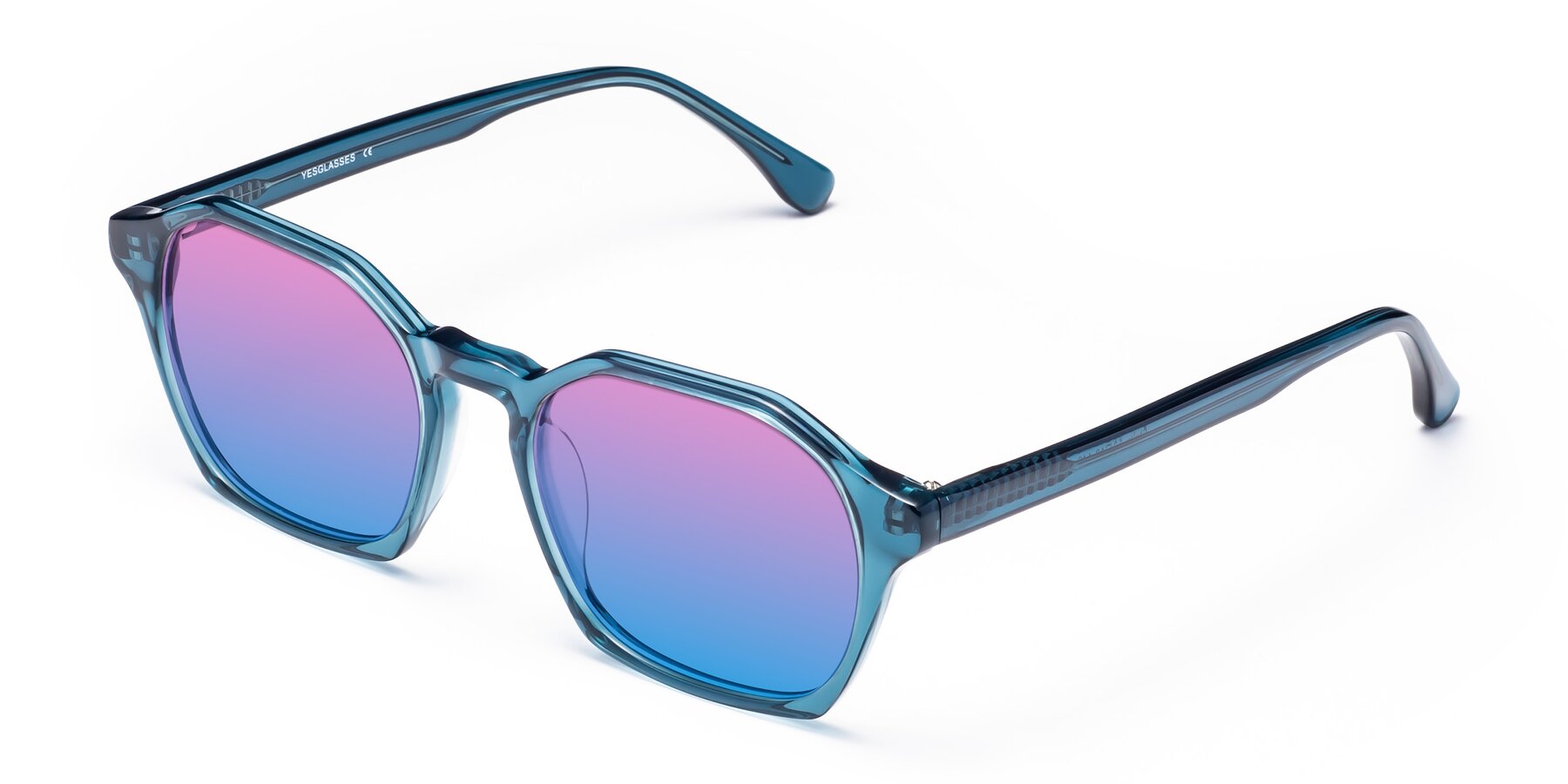 Angle of Stoltz in Ink Blue with Pink / Blue Gradient Lenses