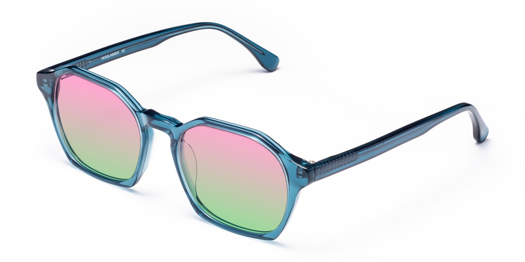 Angle of Stoltz in Ink Blue with Pink / Green Gradient Lenses