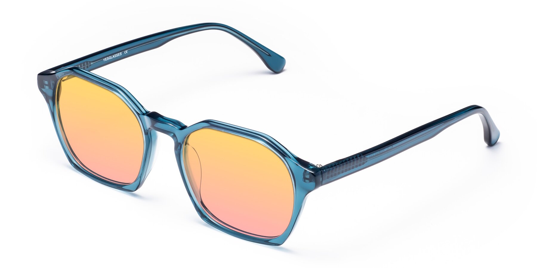 Angle of Stoltz in Ink Blue with Yellow / Pink Gradient Lenses