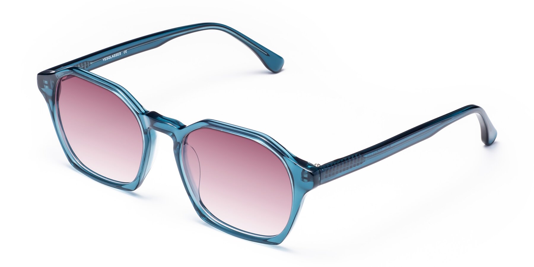 Angle of Stoltz in Ink Blue with Wine Gradient Lenses