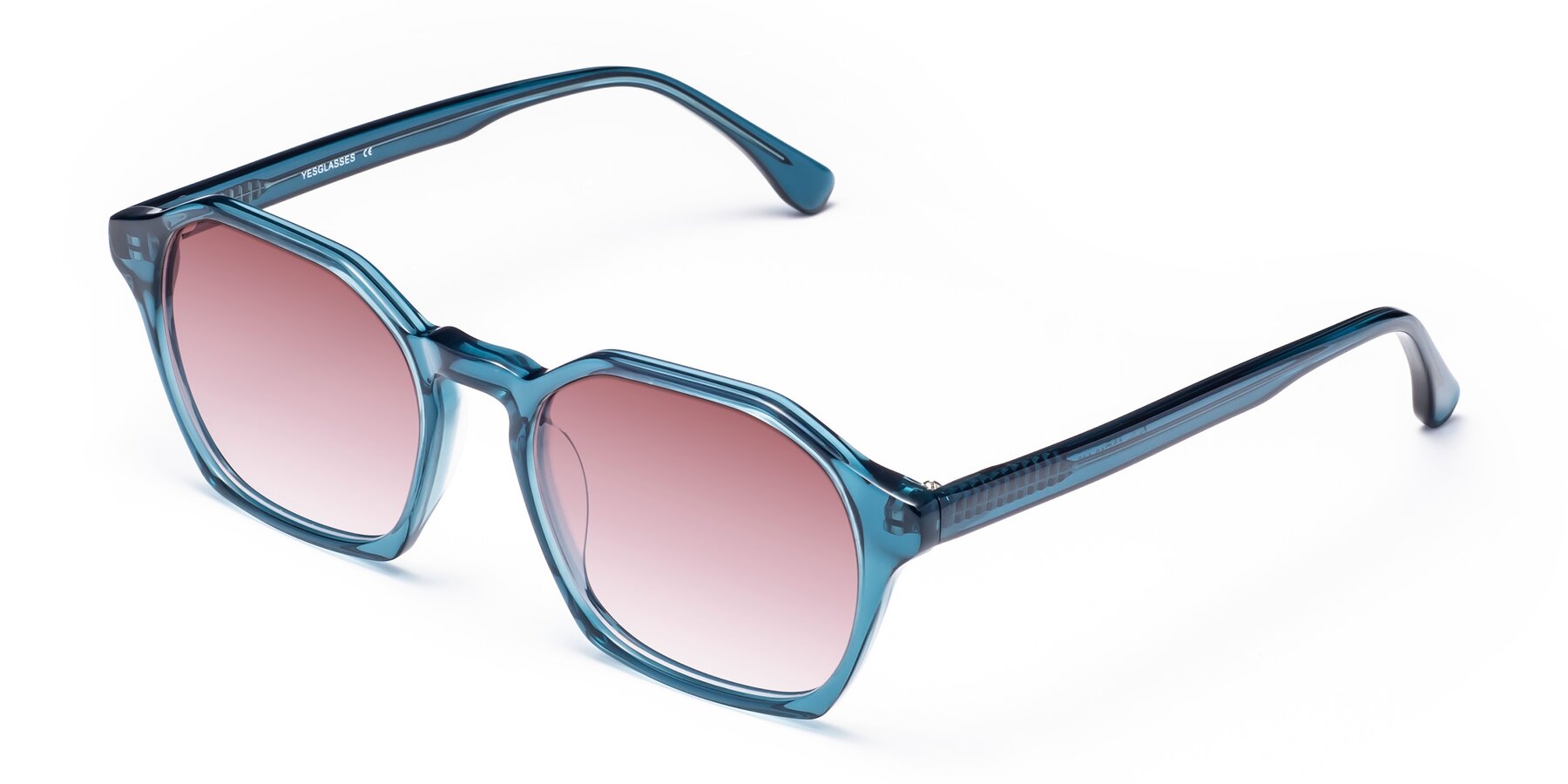 Angle of Stoltz in Ink Blue with Garnet Gradient Lenses