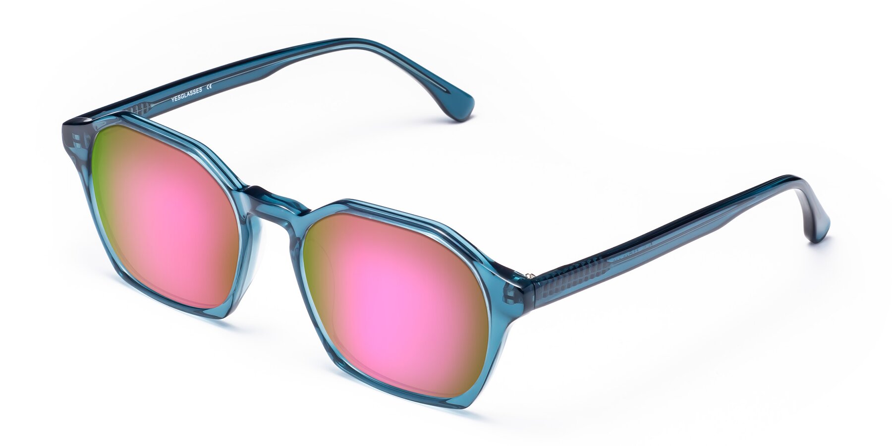 Angle of Stoltz in Ink Blue with Pink Mirrored Lenses
