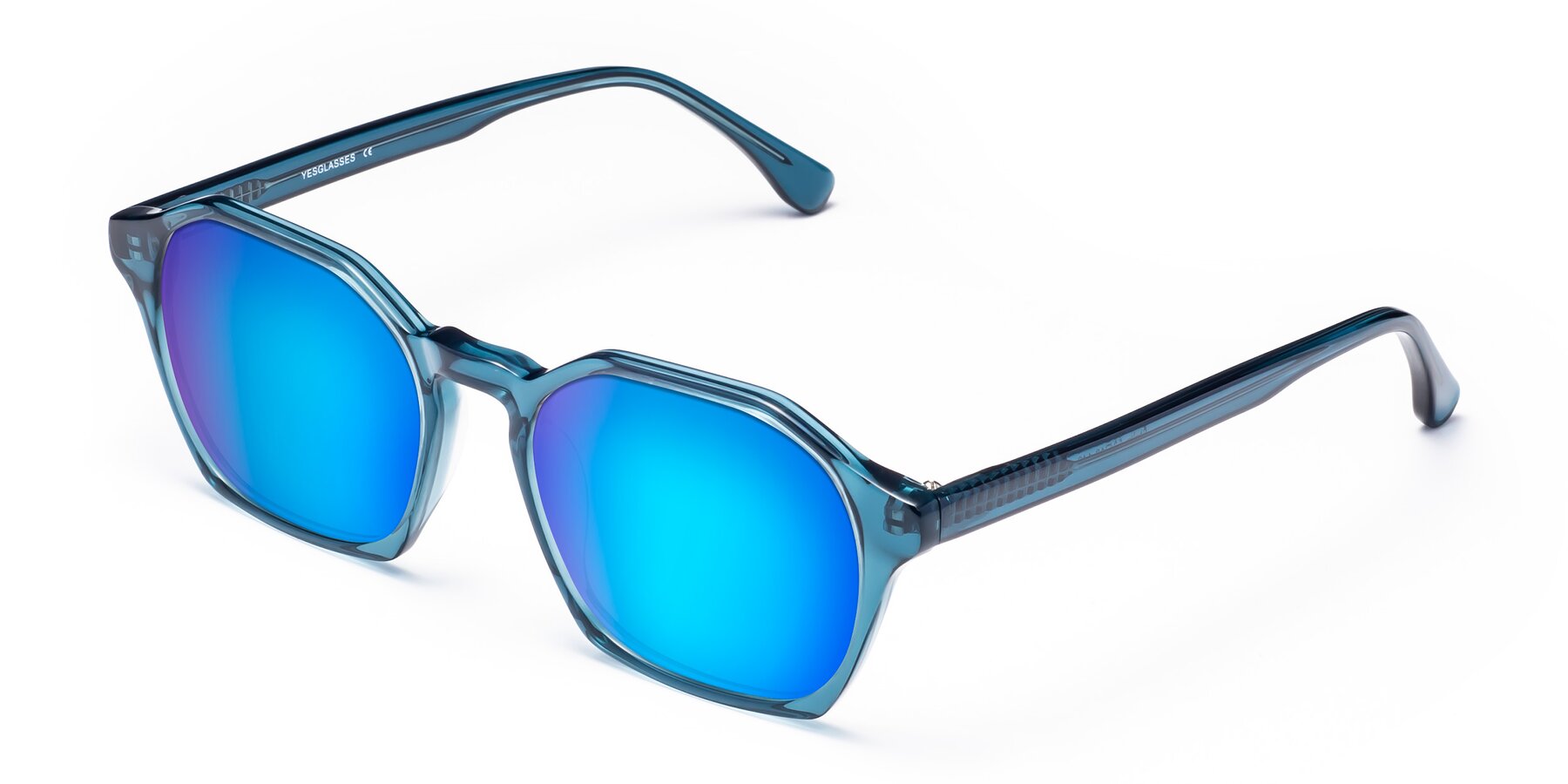 Angle of Stoltz in Ink Blue with Blue Mirrored Lenses
