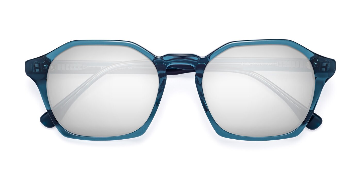 Stoltz - Ink Blue Flash Mirrored Sunglasses
