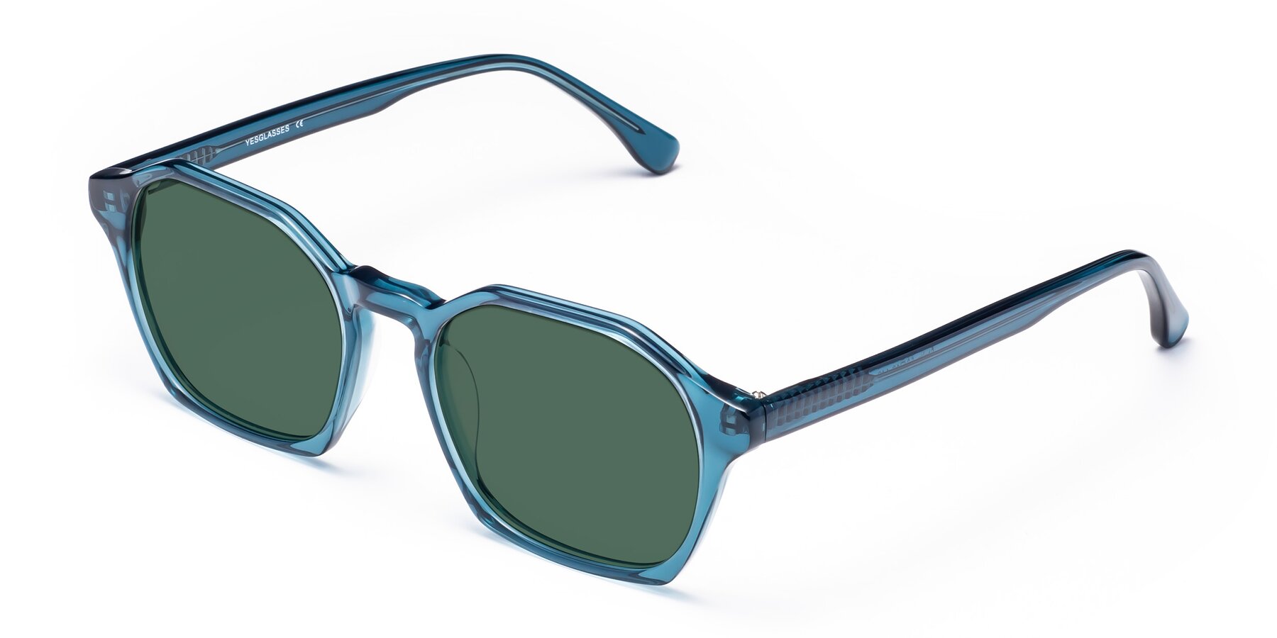 Angle of Stoltz in Ink Blue with Green Polarized Lenses