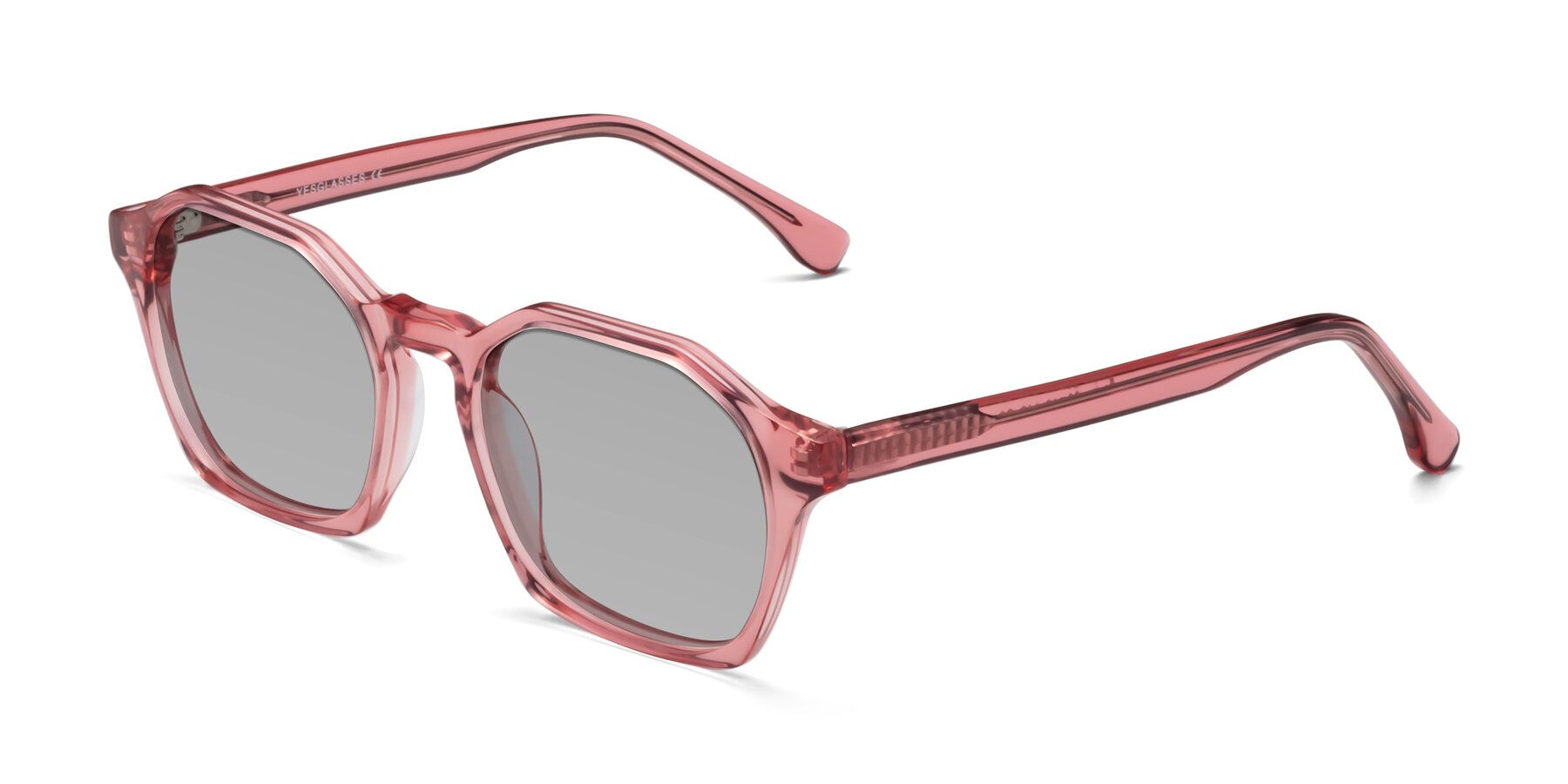 Angle of Stoltz in Pink with Light Gray Tinted Lenses