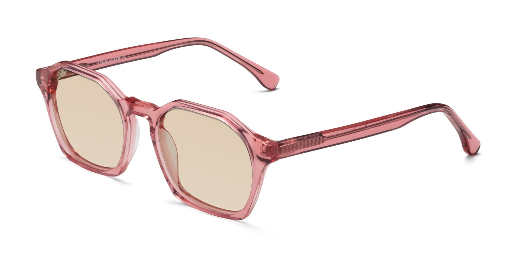 Angle of Stoltz in Pink with Light Brown Tinted Lenses